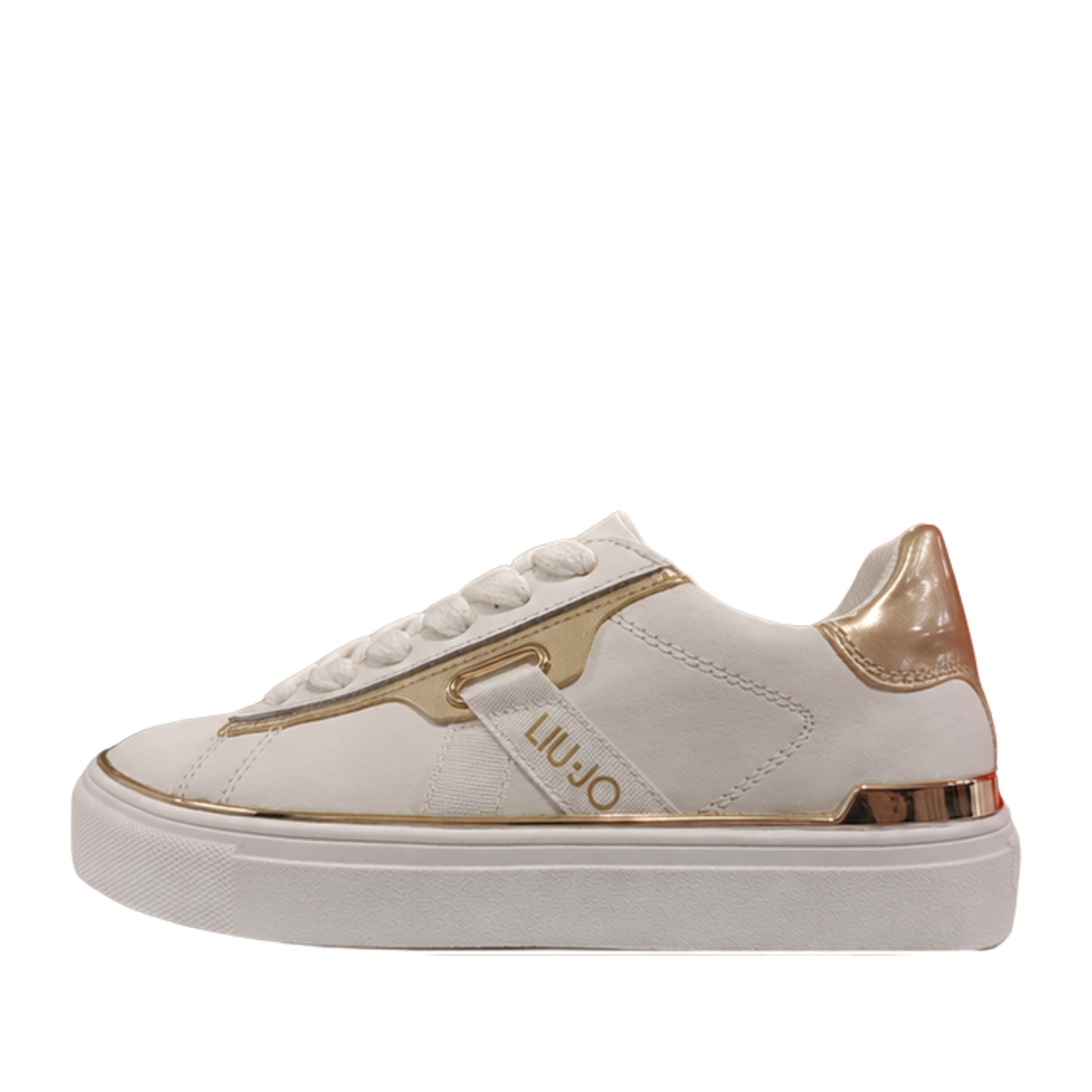 SNEAKERS ALTE BF6057PX026 CON DETTAGLI LAMINATI DONNA BIANCO