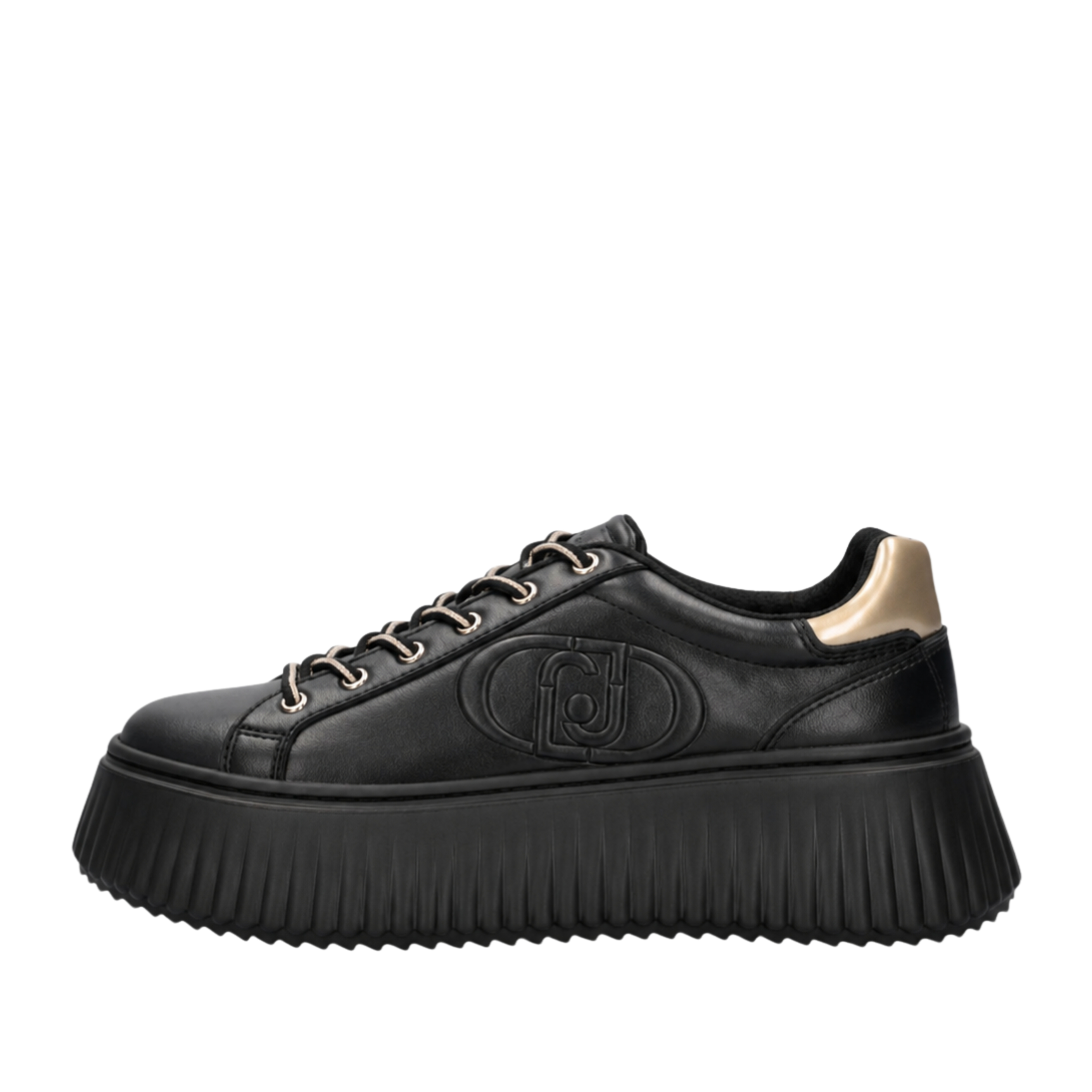 SNEAKERS PLATFORM IN PELLE BF6059P0102 DONNA NERO
