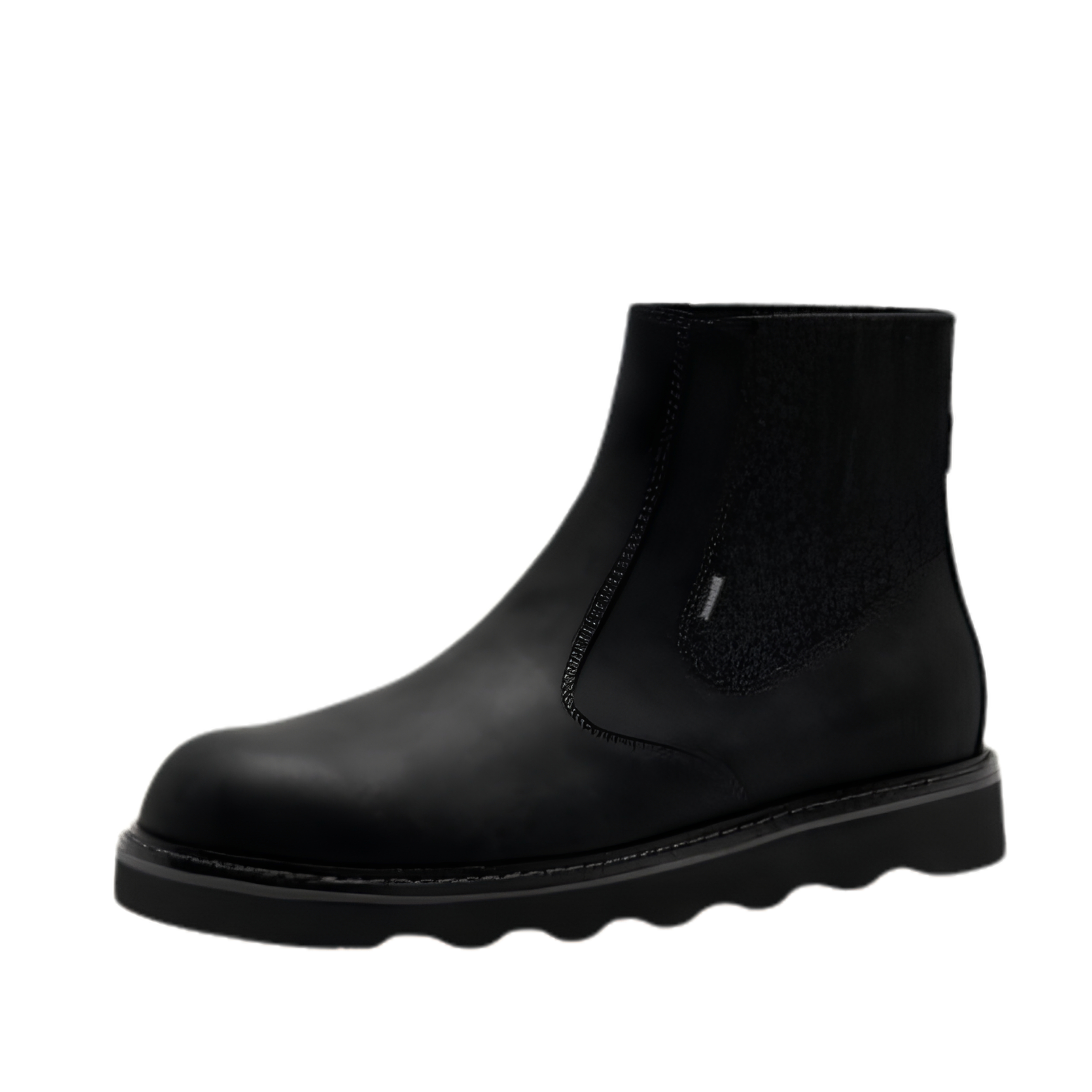 STIVALETTI CHELSEA TACCO BASSO CON ELASTICI LATERALI UOMO NERO