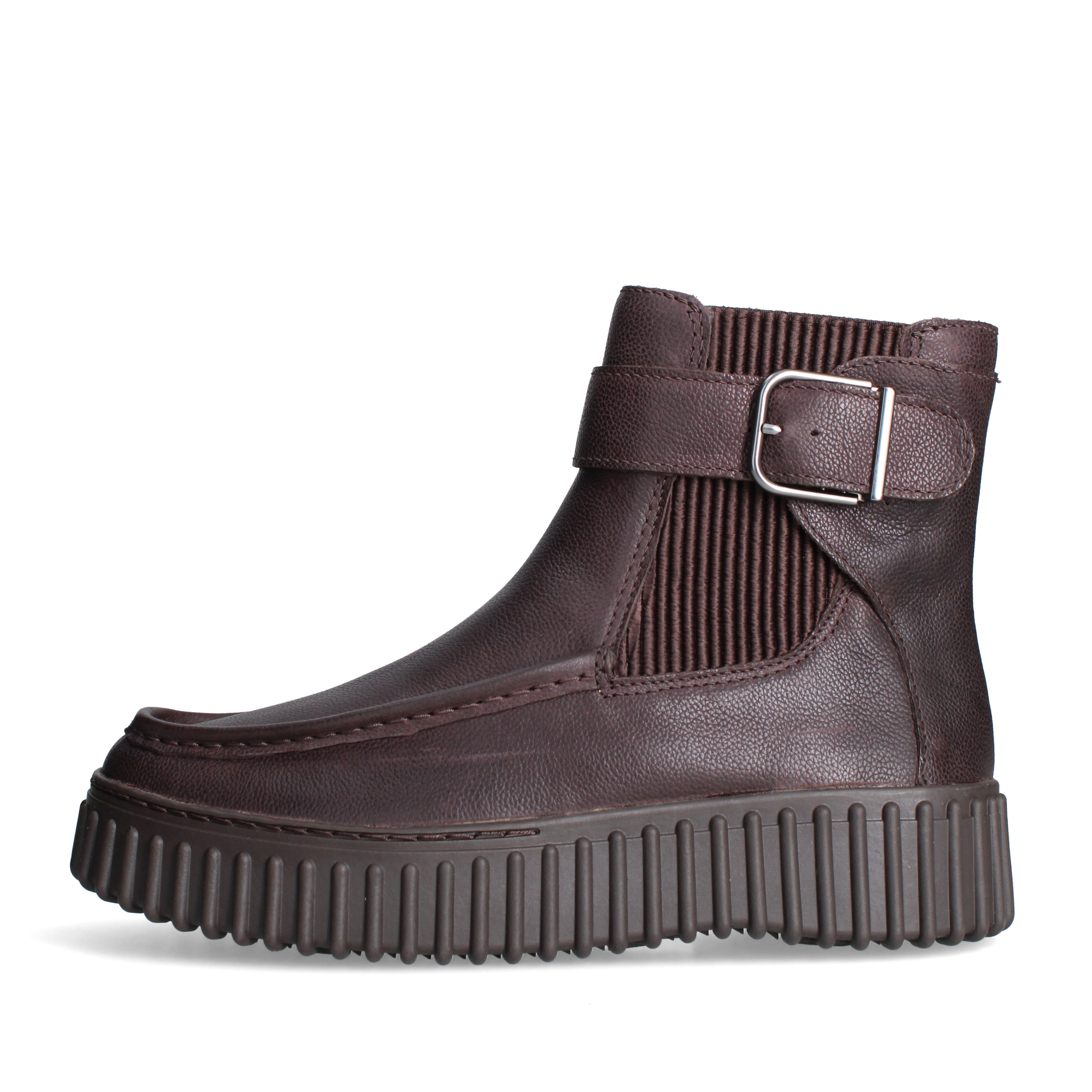 STIVALETTI TACCO BASSO 327987 DONNA MARRONE