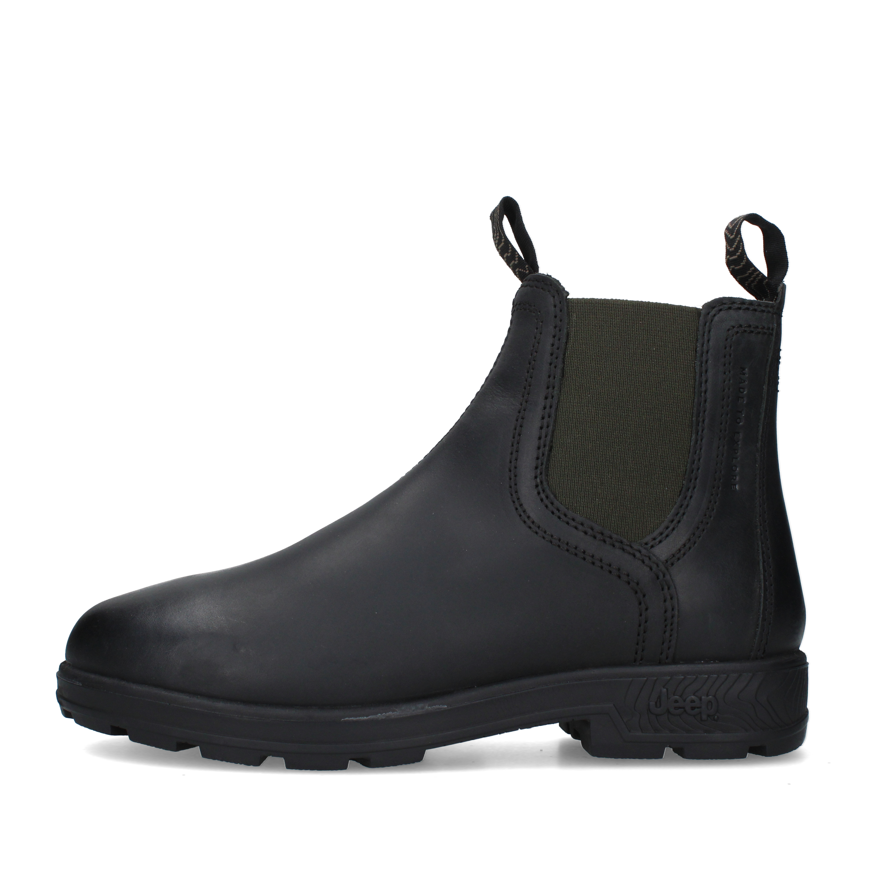 STIVALETTI TACCO BASSO CHELSEA CON DOPPIO TIRANTE DONNA NERO VERDE