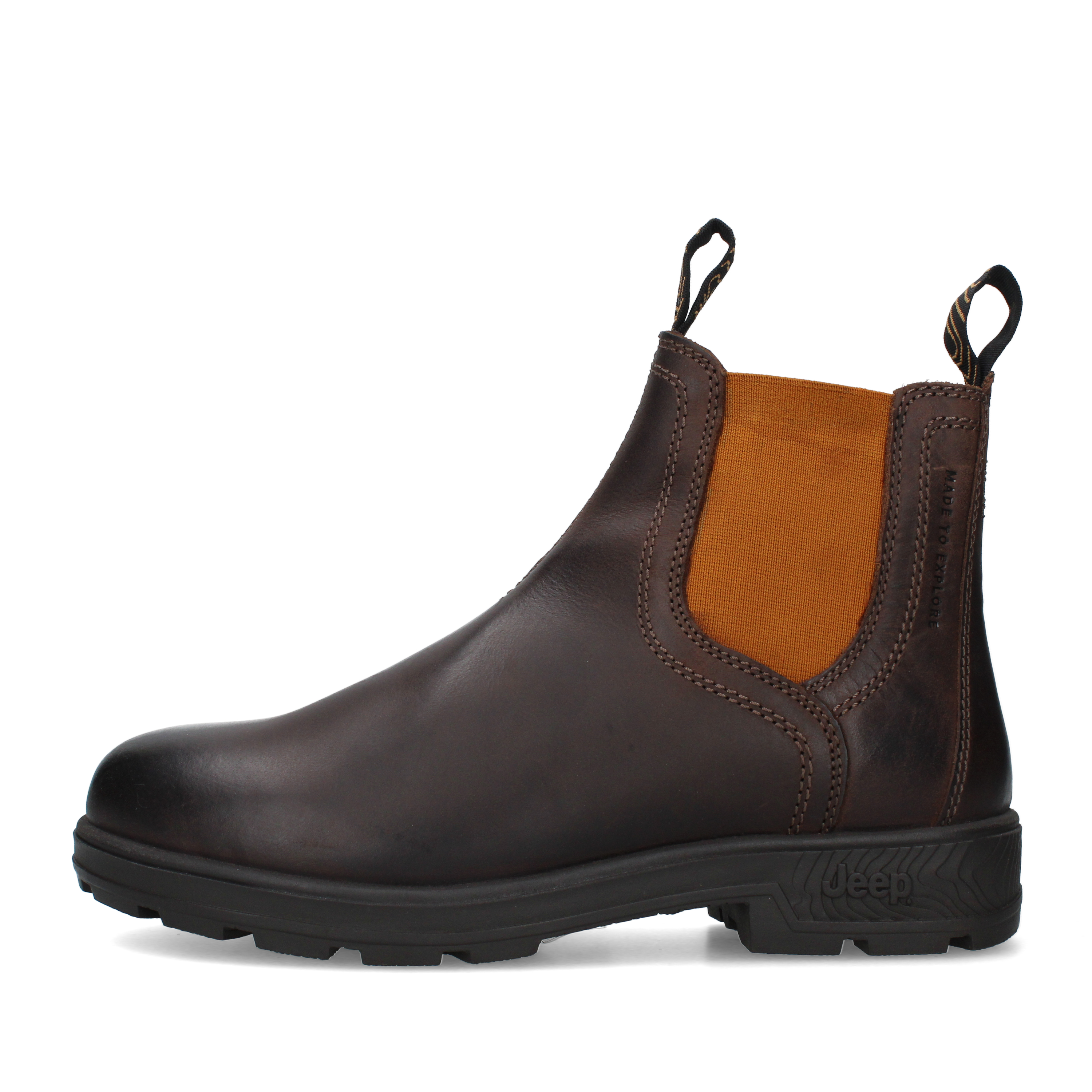 STIVALETTI CHELSEA CON INSERTI ELASTICI UOMO MARRONE