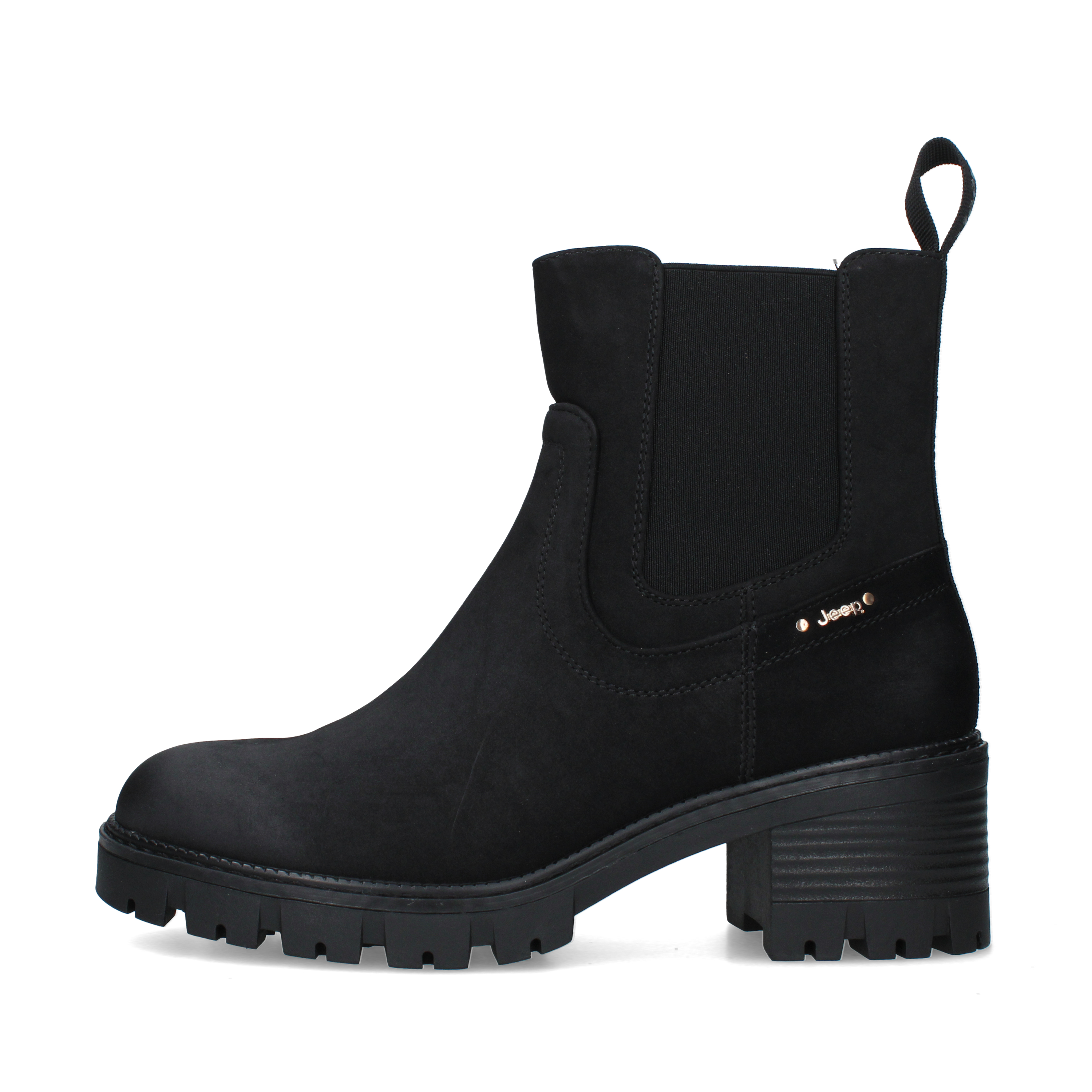 STIVALETTI TACCO ALTO CHELSEA CON INSERTI ELASTICI DONNA NERO