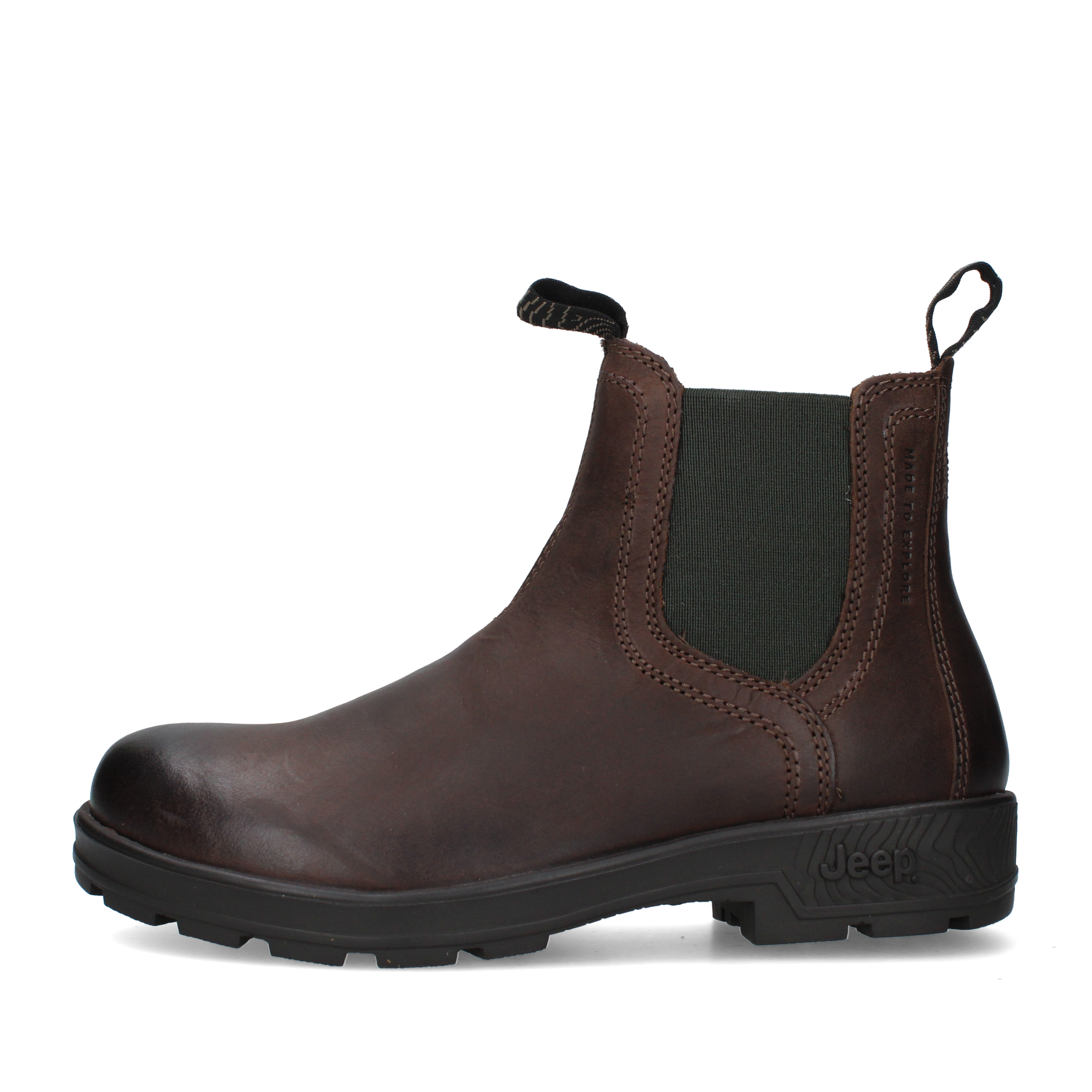 STIVALETTI CHELSEA CON INSERTI ELASTICI UOMO MARRONE VERDE