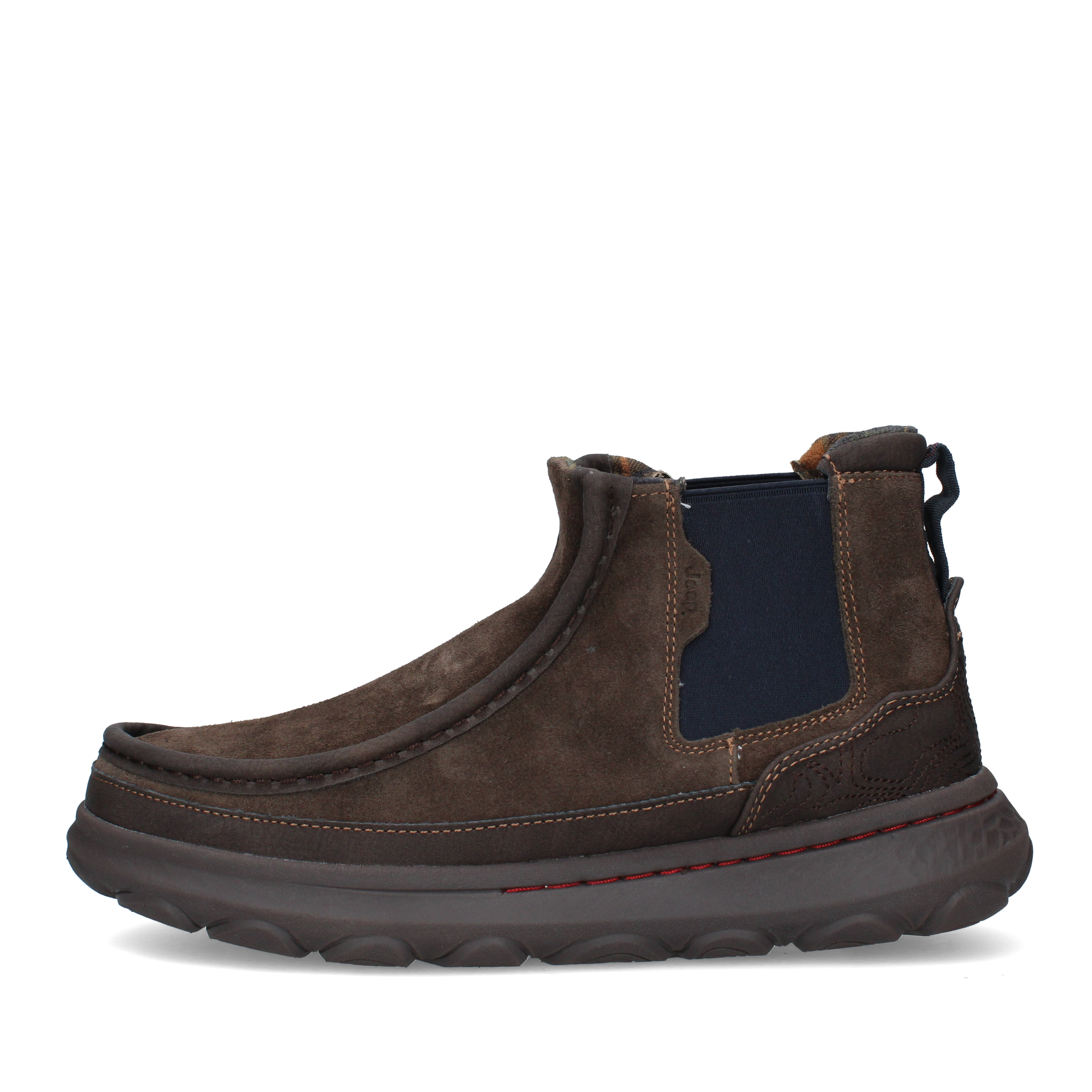 STIVALETTI IN CAMOSCIO CON INSERTO ELASTICO UOMO MARRONE