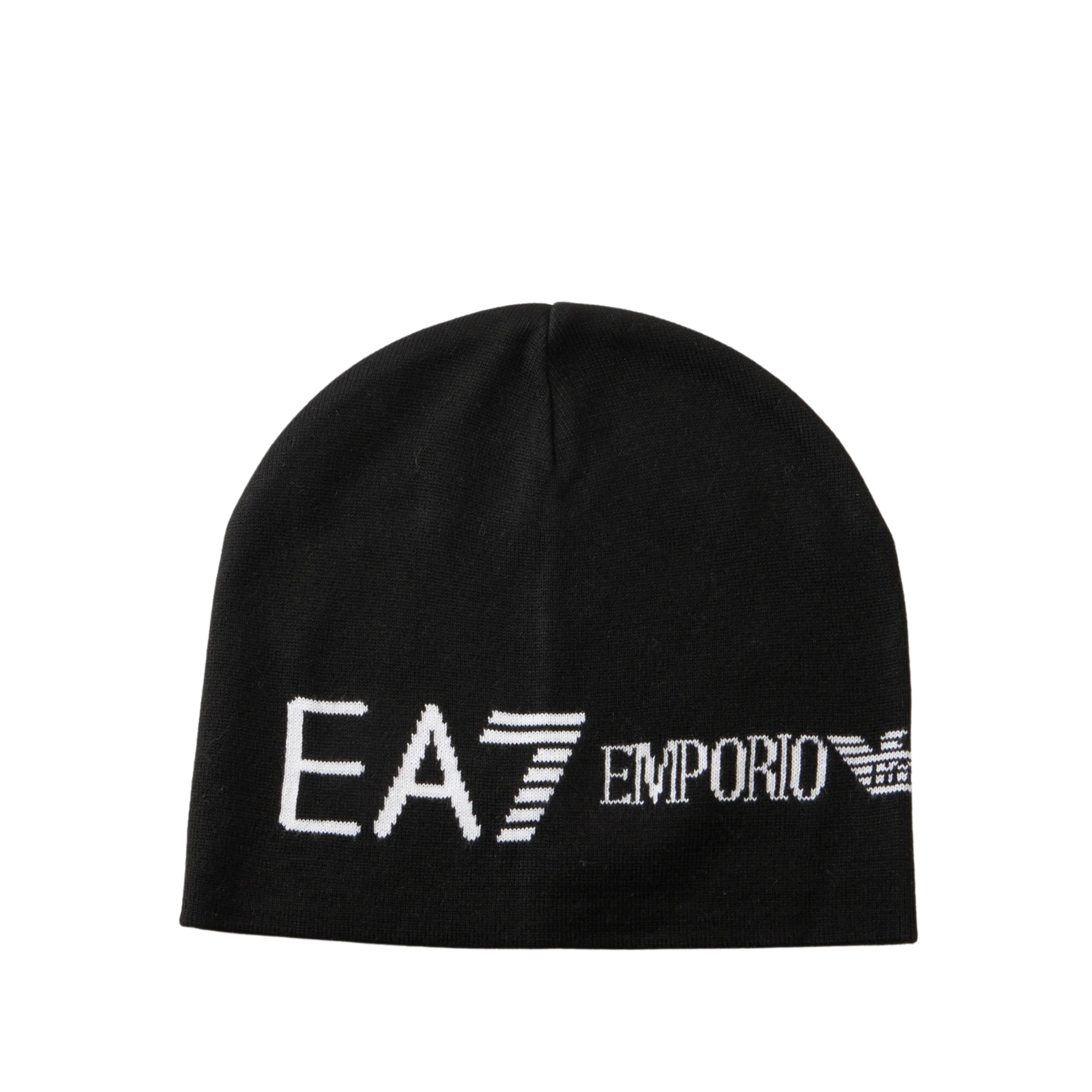 CAPPELLO A CALOTTA IN MAGLIA UOMO NERO E BIANCO