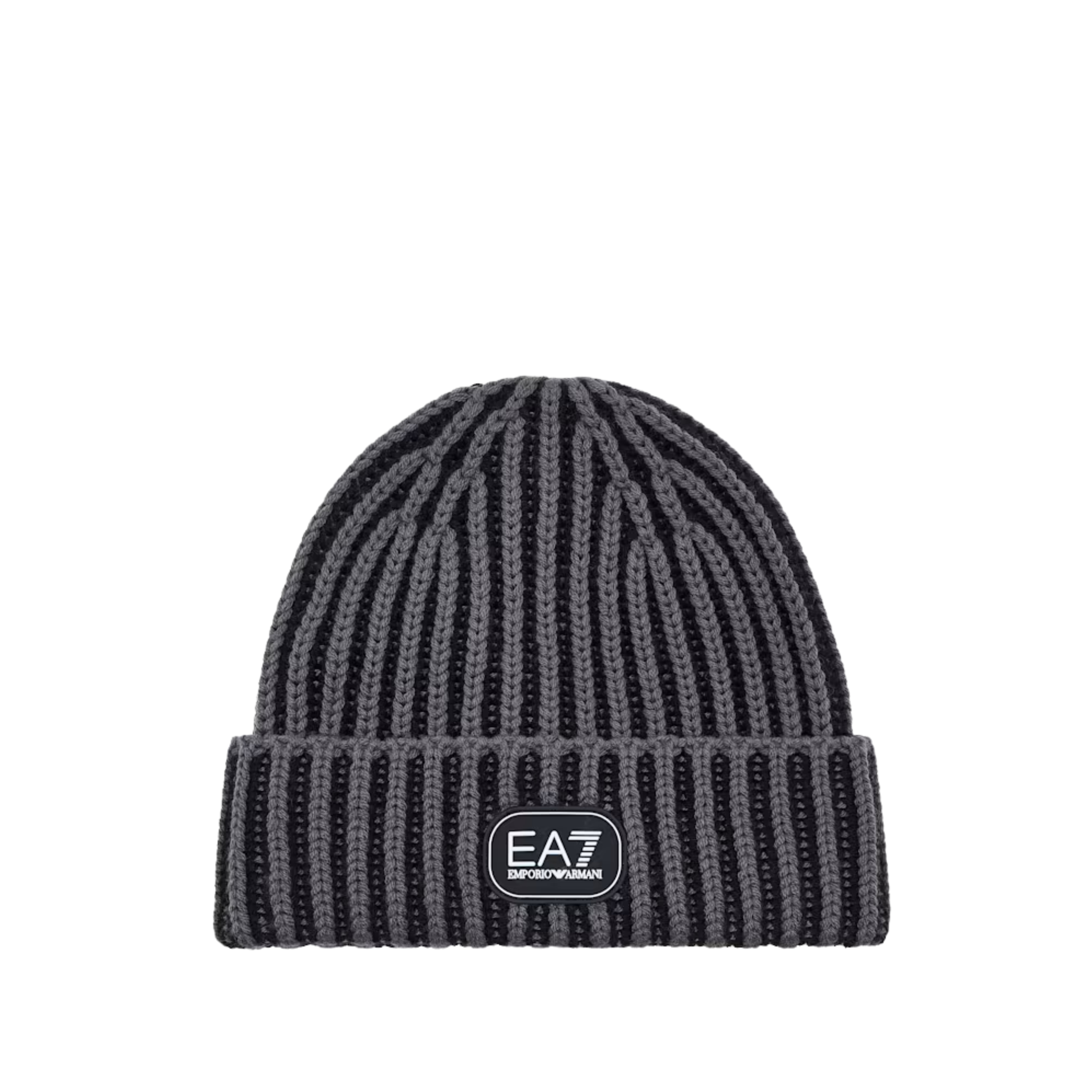 CAPPELLO BEANIE BICOLORE UOMO GRIGIO