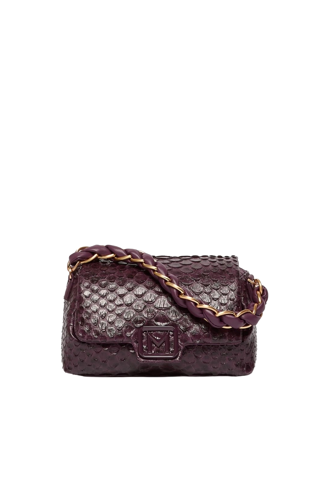 BORSA A MANO LE MUSE IN JERSEY SPALMATO CON TRACOLLA DONNA VIOLA