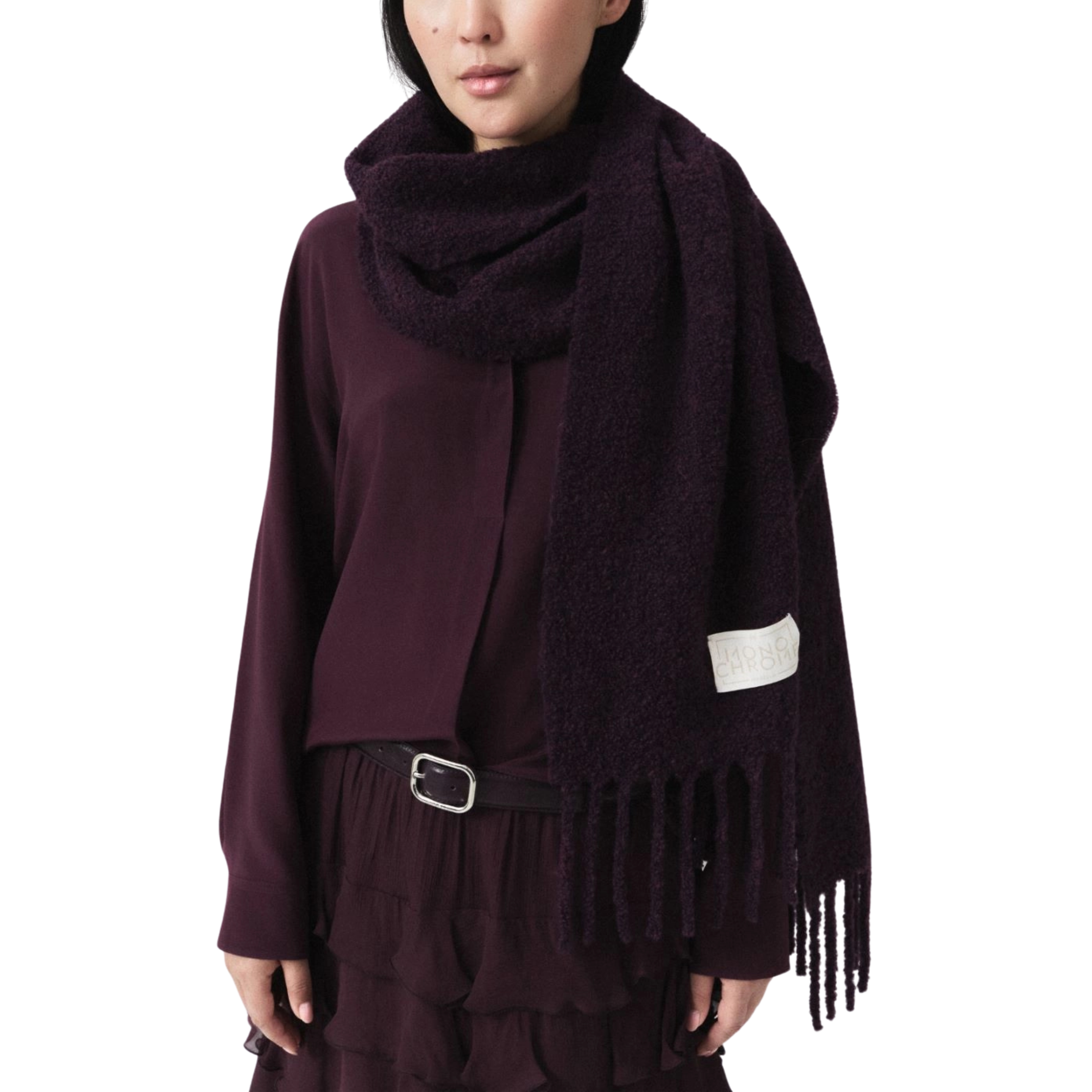 SCIARPA IN ALPACA E LANA DONNA VIOLA