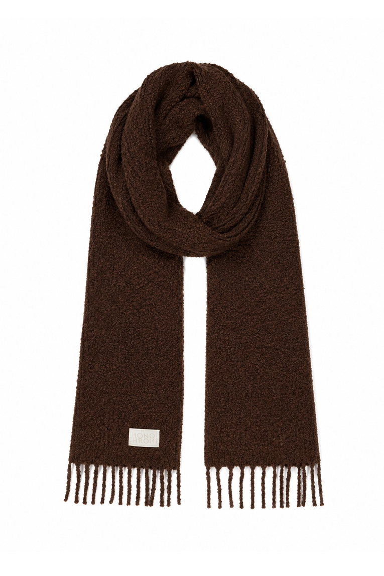 SCIARPA IN ALPACA E LANA DONNA MARRONE