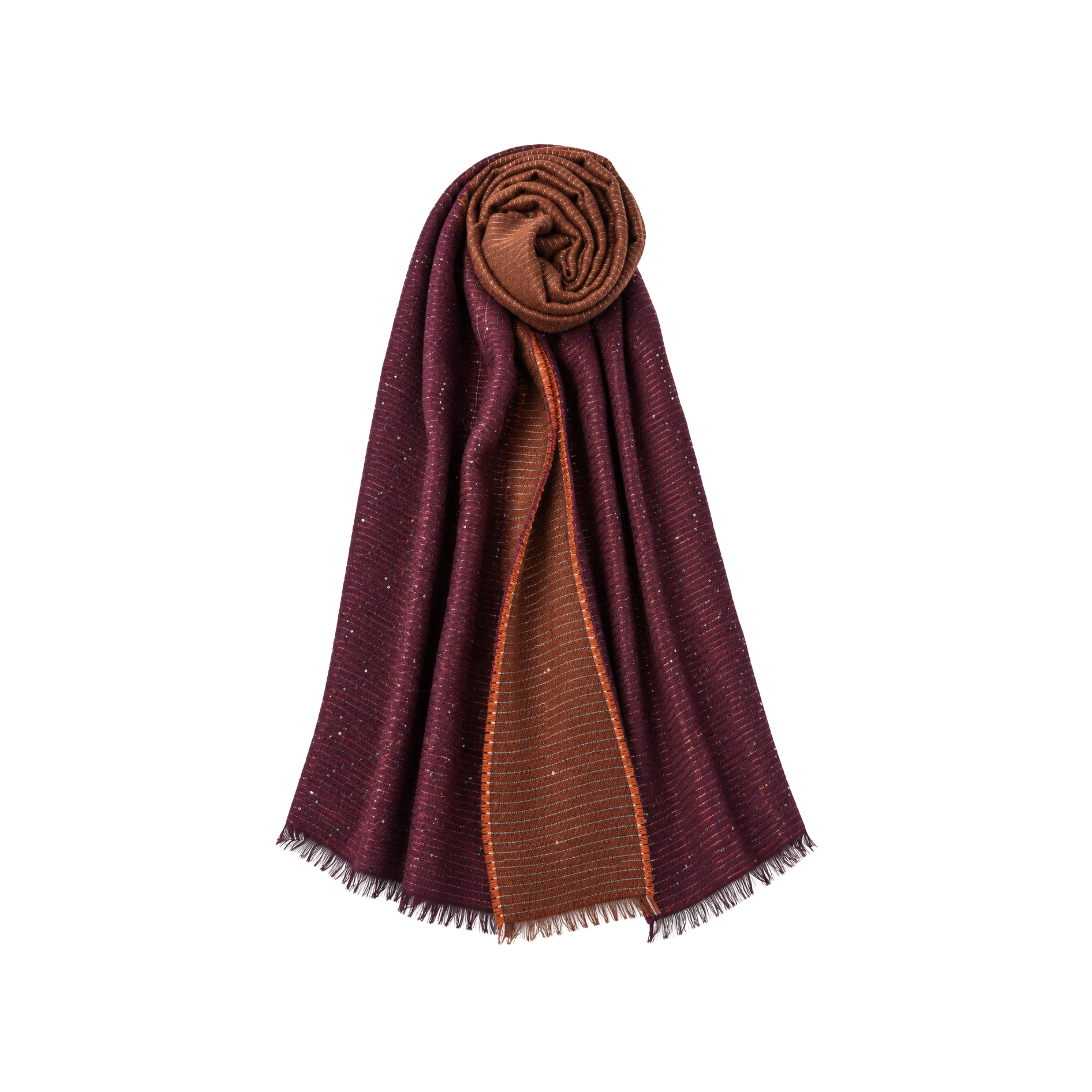STOLA CON PAILETTES DONNA BORDEAUX
