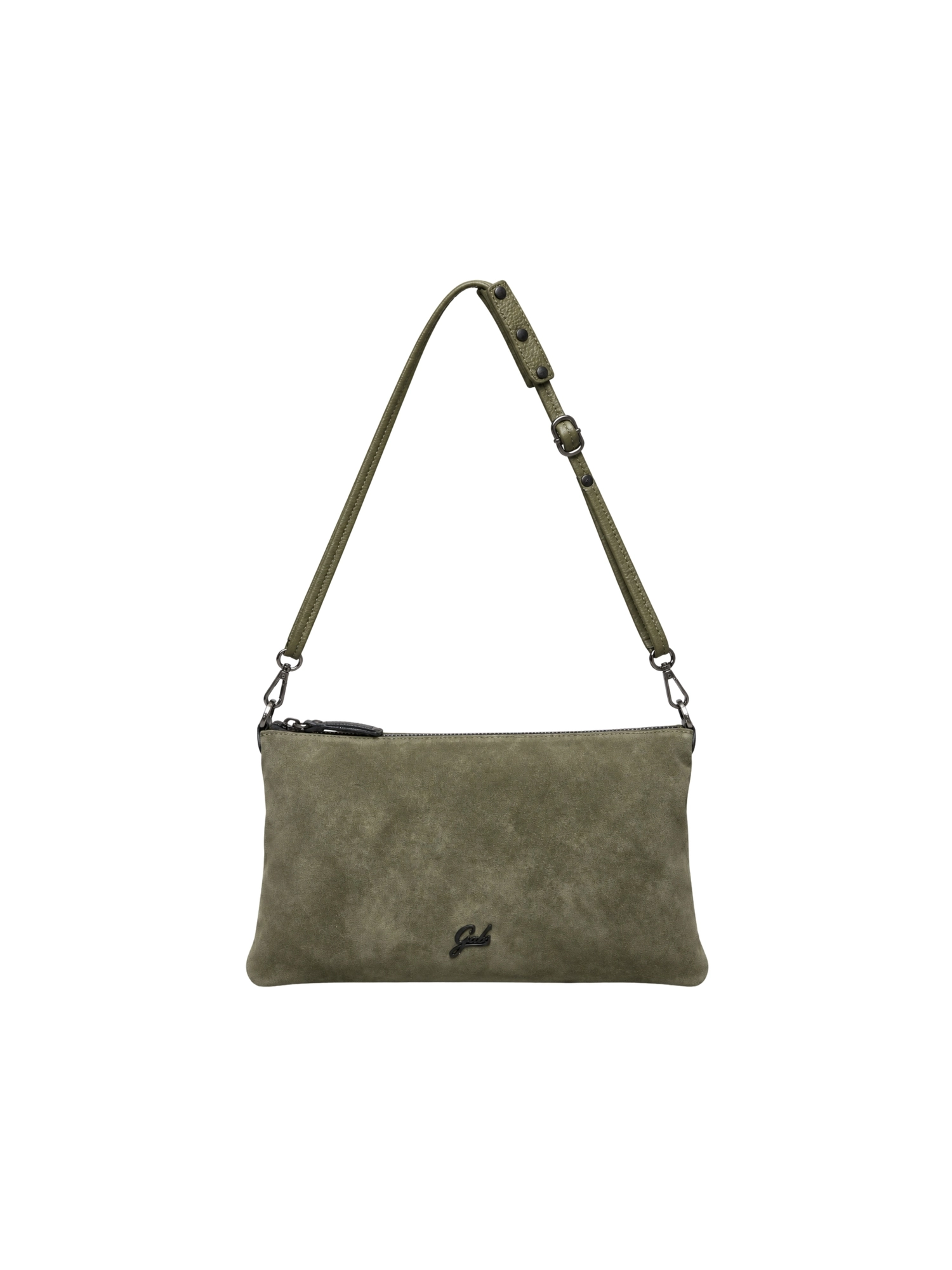 BORSA A SPALLA BIMATERIALE DONNA VERDE
