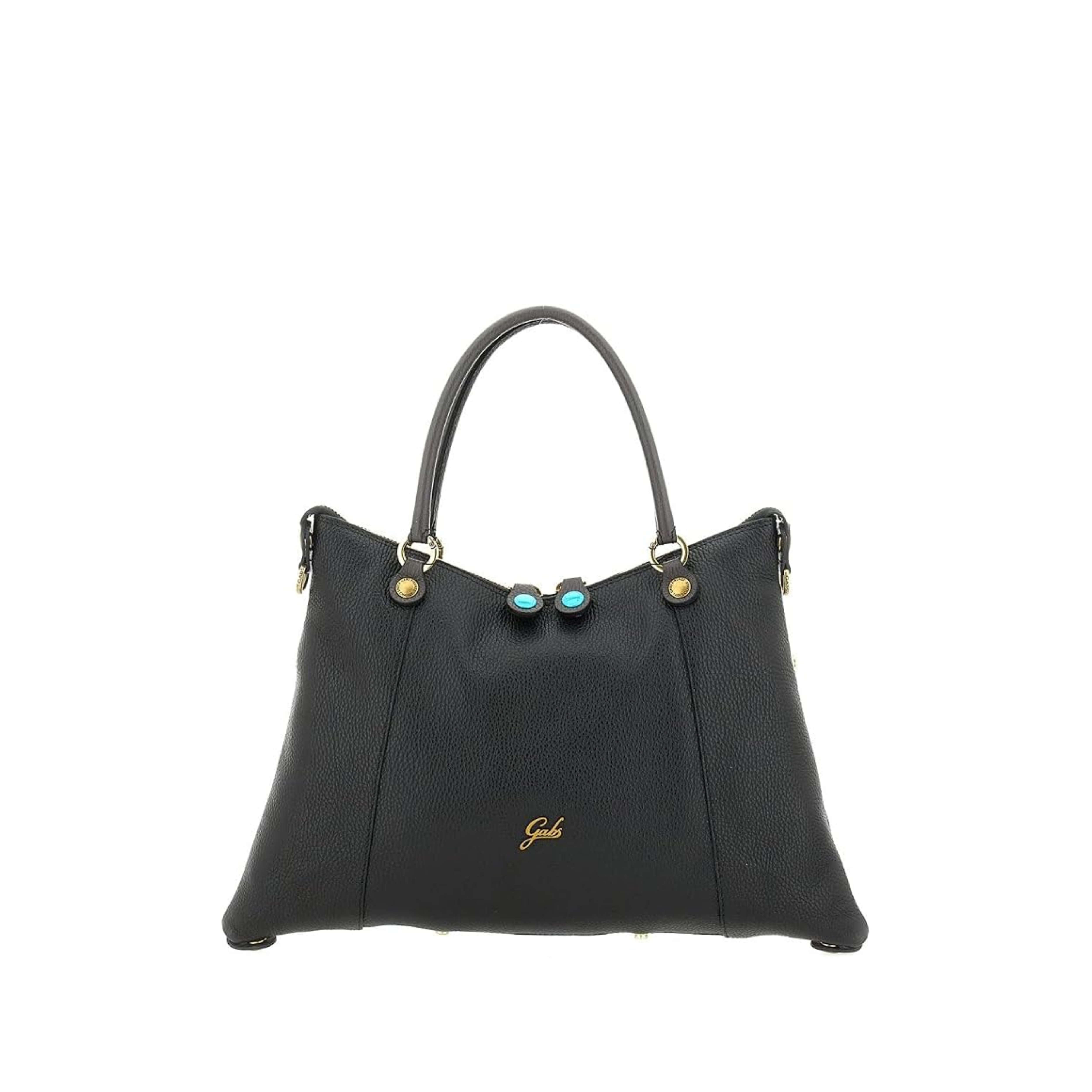 BORSA SHOPPING BICOLOR IN PELLE MARTELLATA DONNA NERO