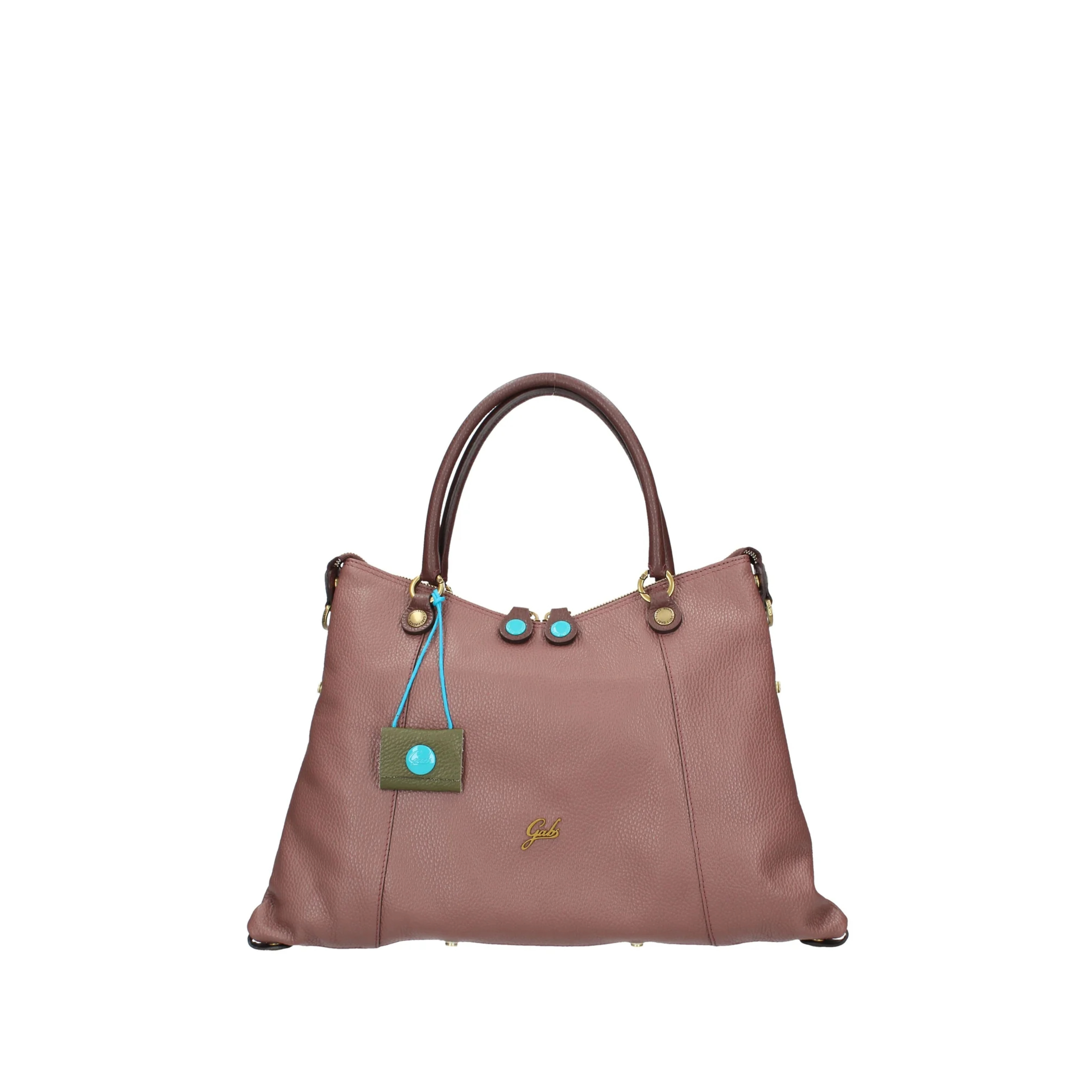 BORSA SHOPPING BICOLOR IN PELLE MARTELLATA DONNA MARRONE