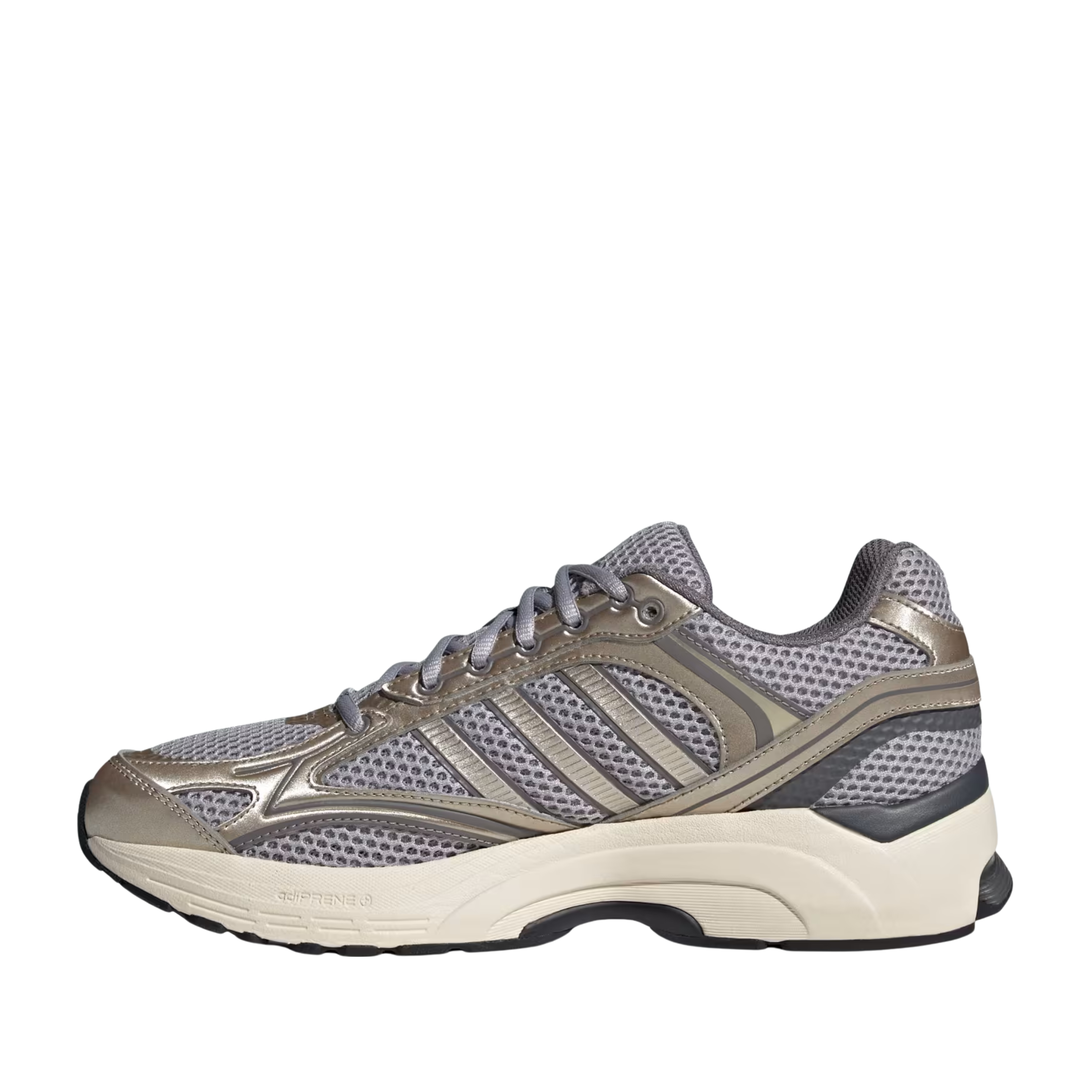 SNEAKERS BASSE RETRO RUNNING CON SUOLA MAXI E DETTAGLI METALLIZZATI UNISEX TORTORA