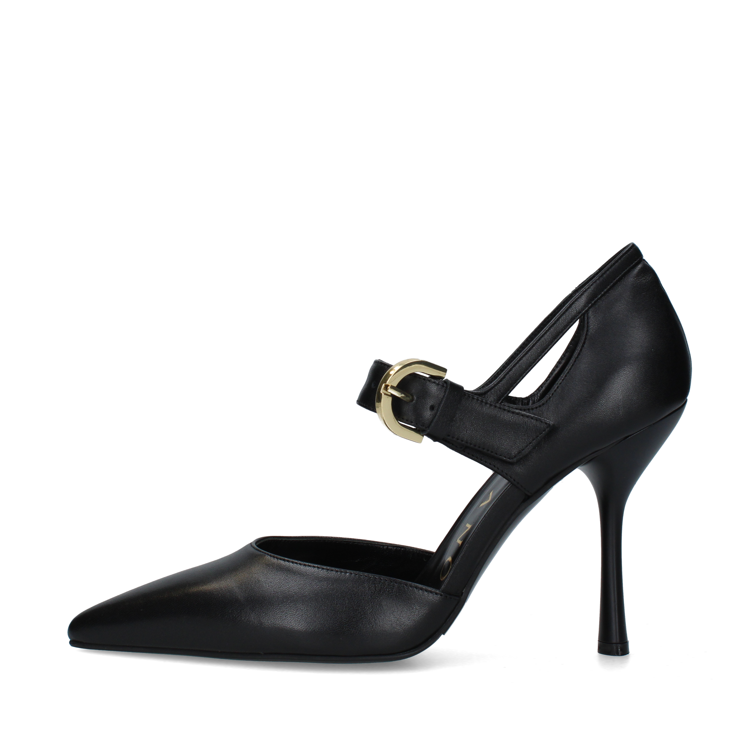 DÉCOLLETÉ CINTURINO TACCO ALTO DONNA NERO