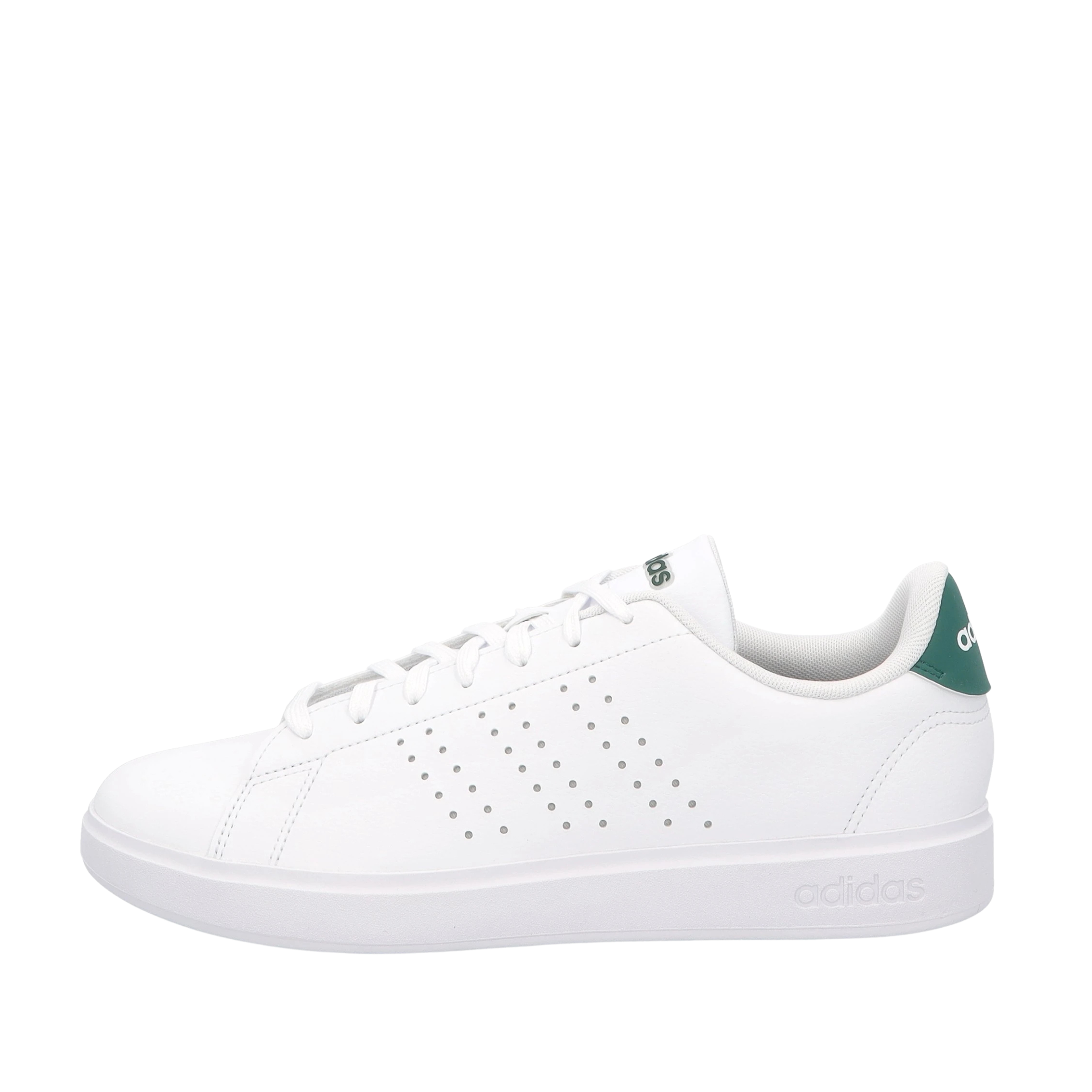 SNEAKERS BASSE IN MATERIALE SINTETICO TRAFORATO CON TALLONCINO A CONTRASTO UOMO BIANCO