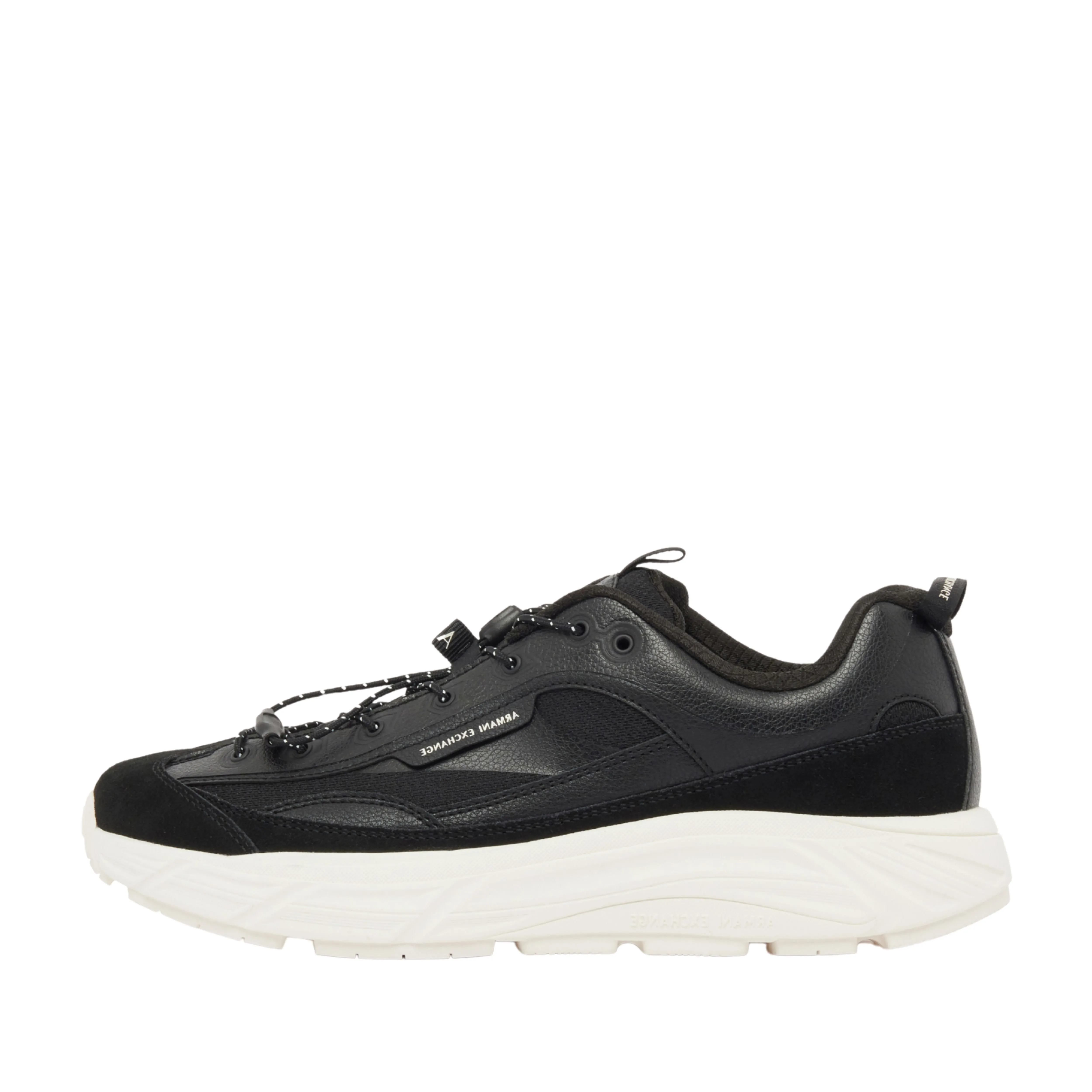 SNEAKERS BASSE CON SUOLA A CONTRASTO UOMO NERE