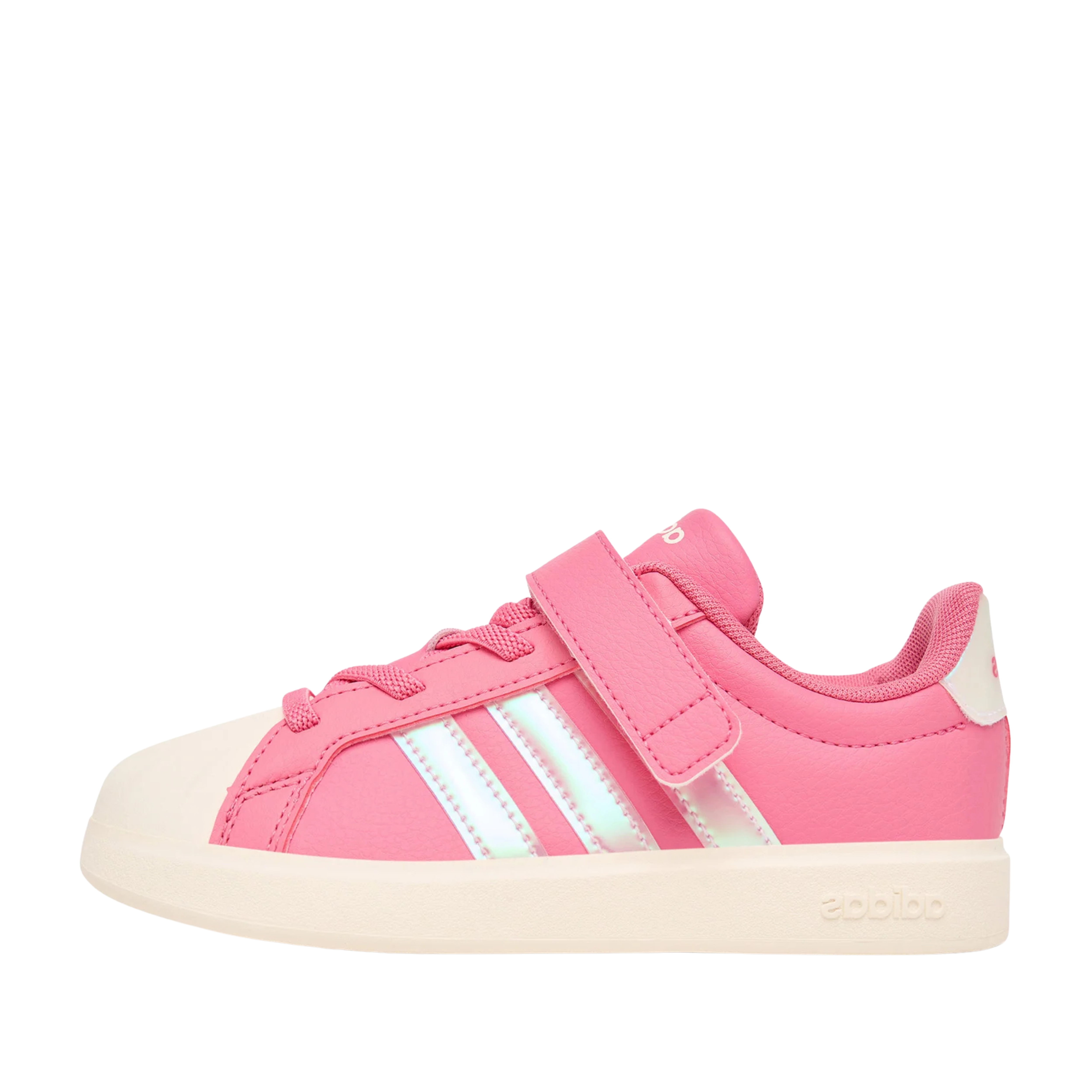 SNEAKERS BASSE CON STRAPPO E  PUNTA A CONCHIGLIA BAMBINA ROSA