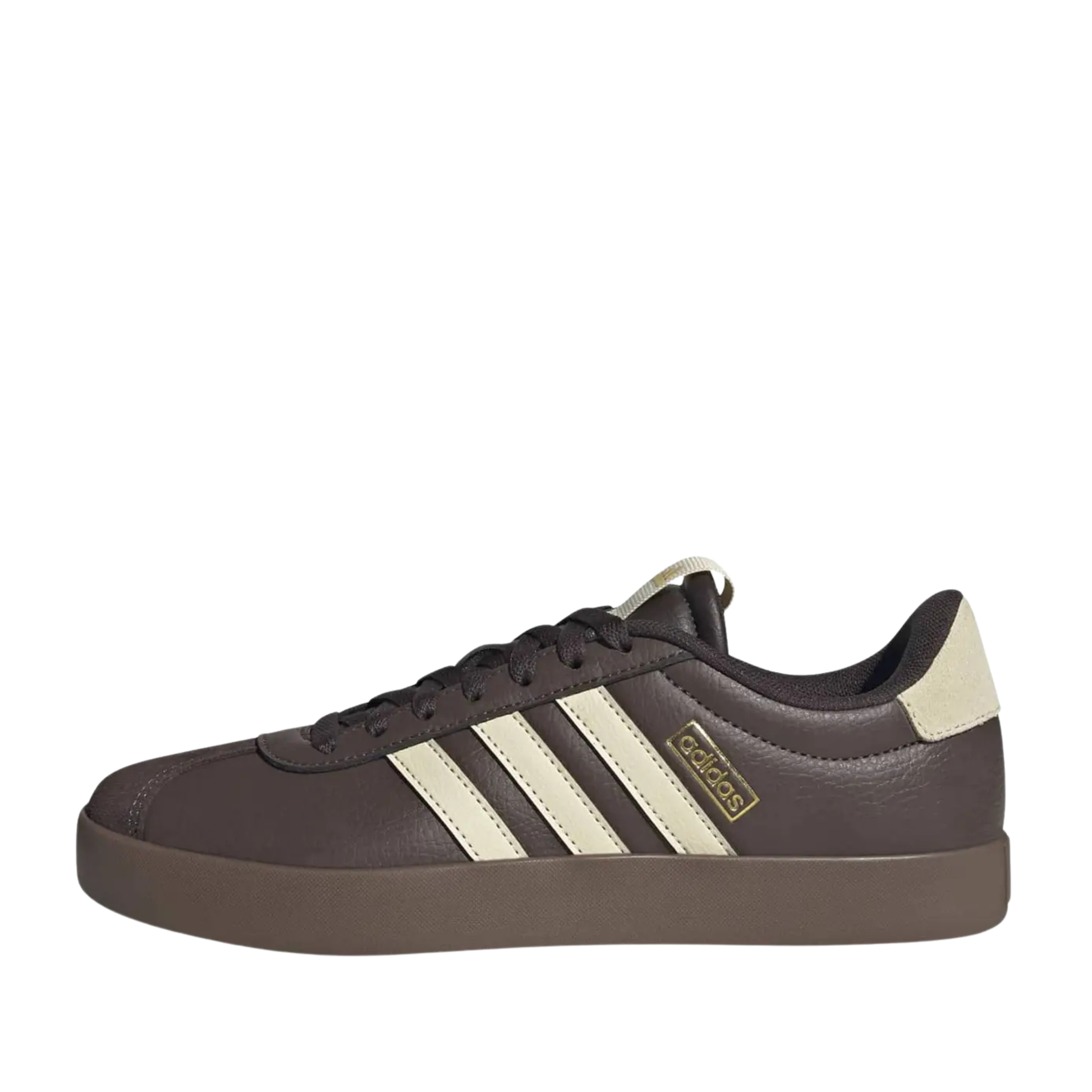 SNEAKERS BASSE CON LOGO DORATO DONNA MARRONE