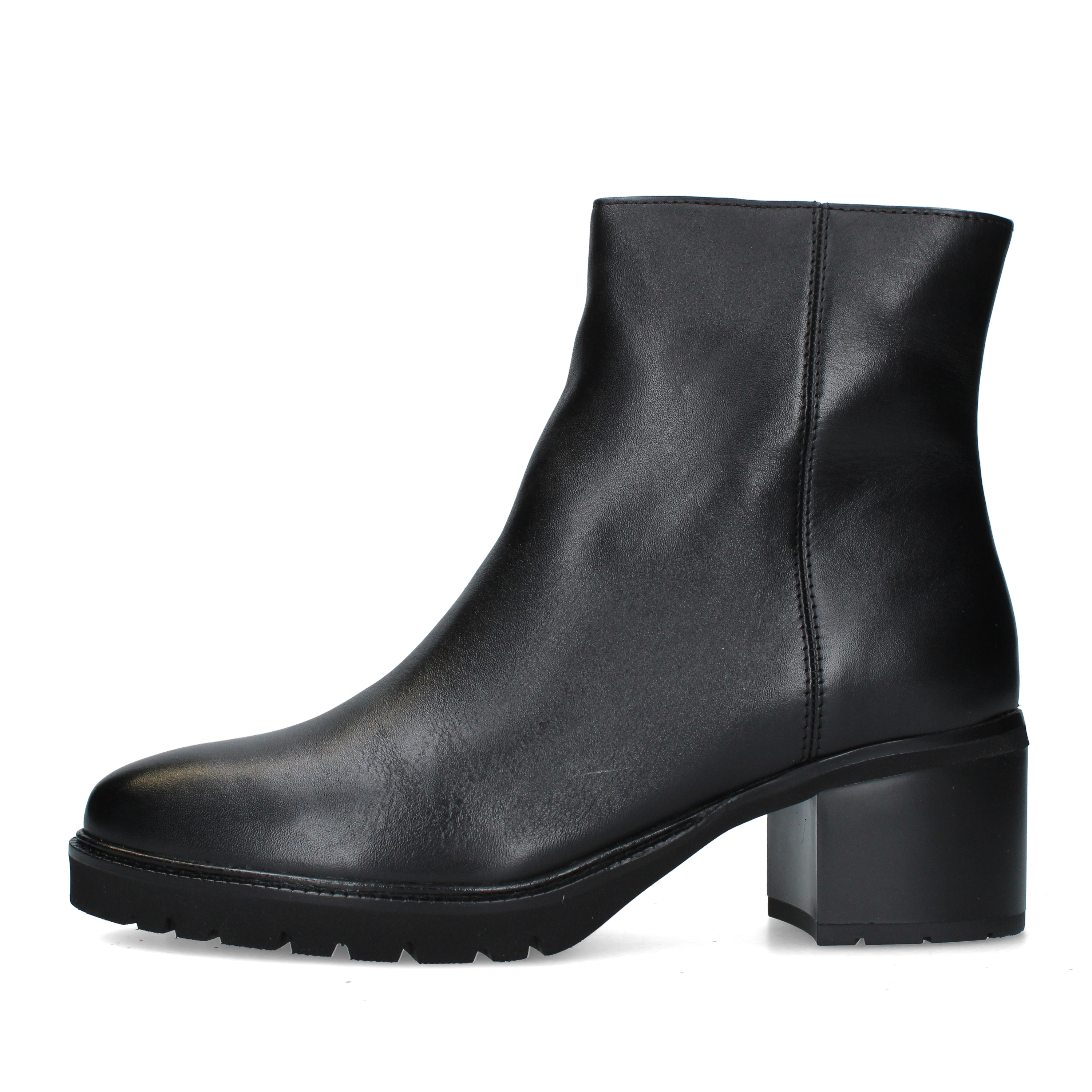 STIVALETTI TACCO ALTO CON SUOLA DENTELLATA DONNA NERO