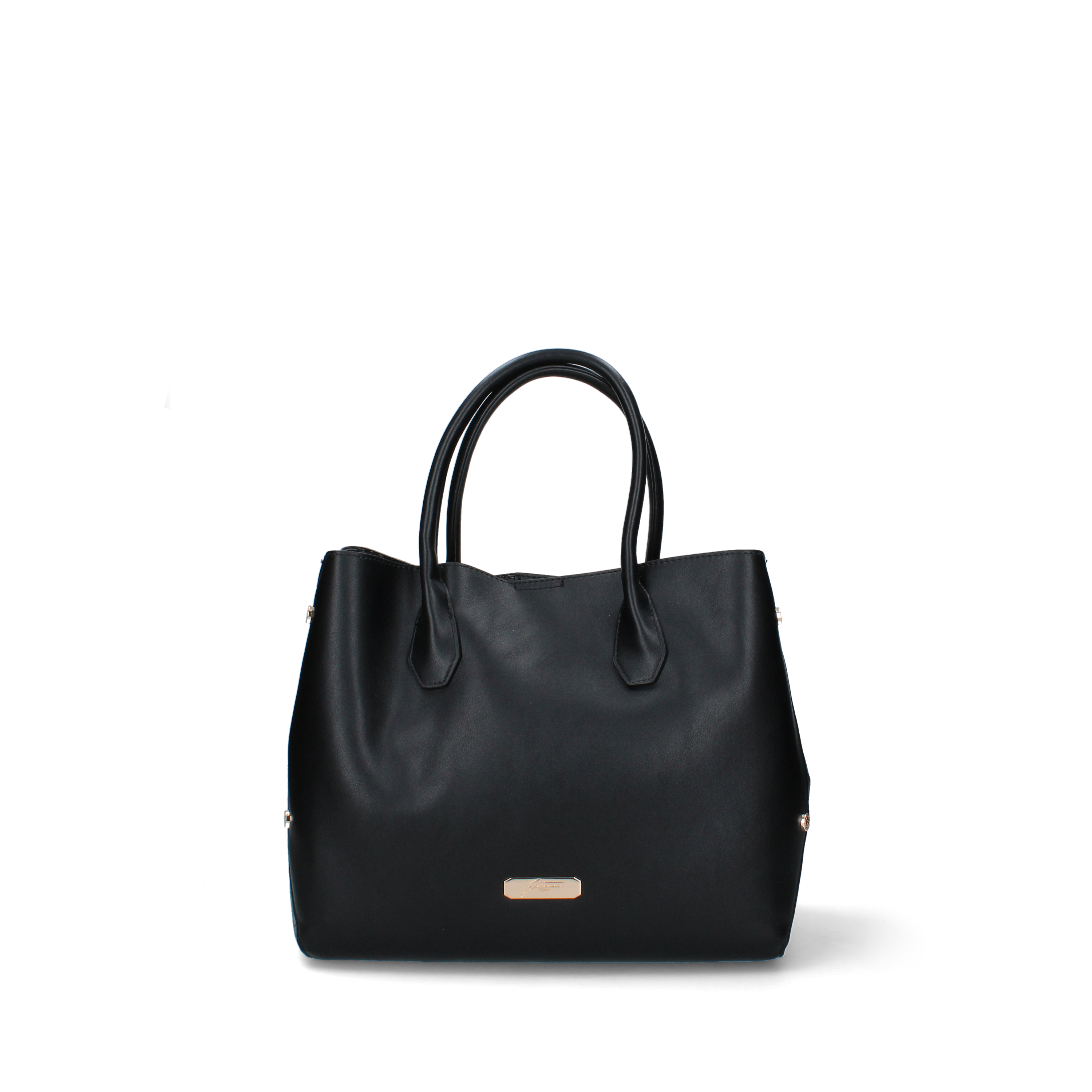 BORSA A MANO CON DETTAGLI GEOMETRICI DONNA NERO