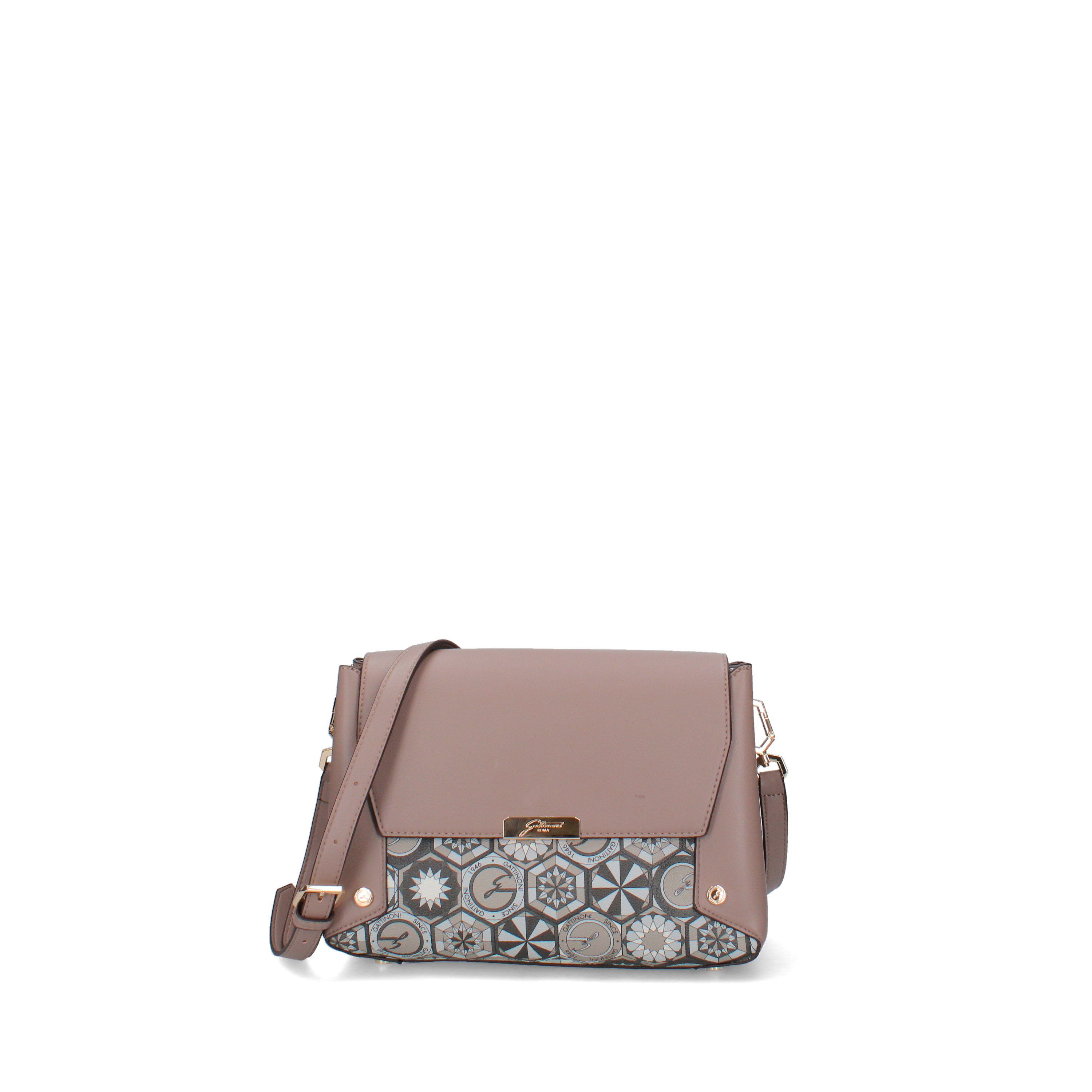 BORSA A TRACOLLA CON FANTASIA GEOMETRICA DONNA TORTORA