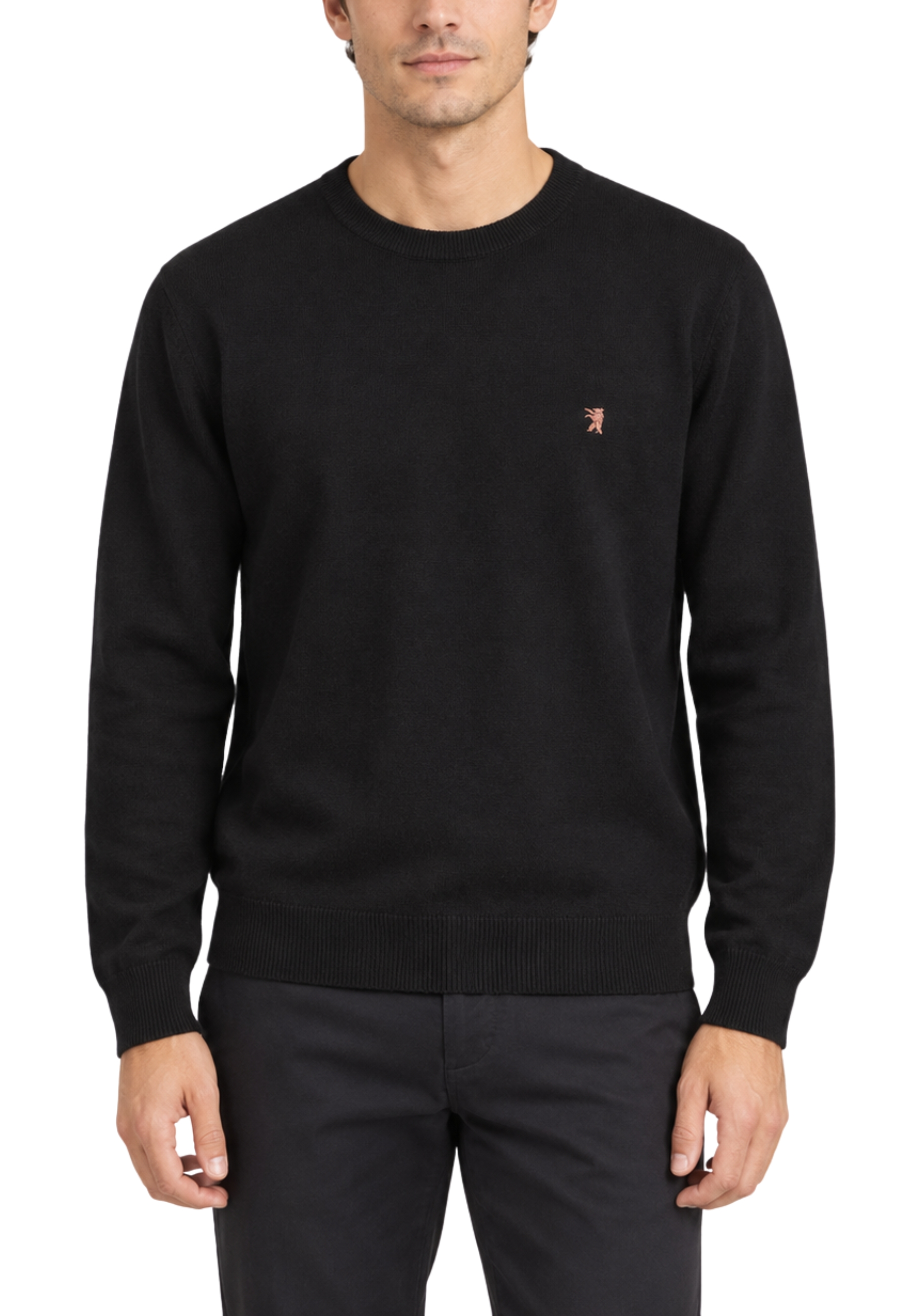 MAGLIA GIROCOLLO RASATA UOMO NERO