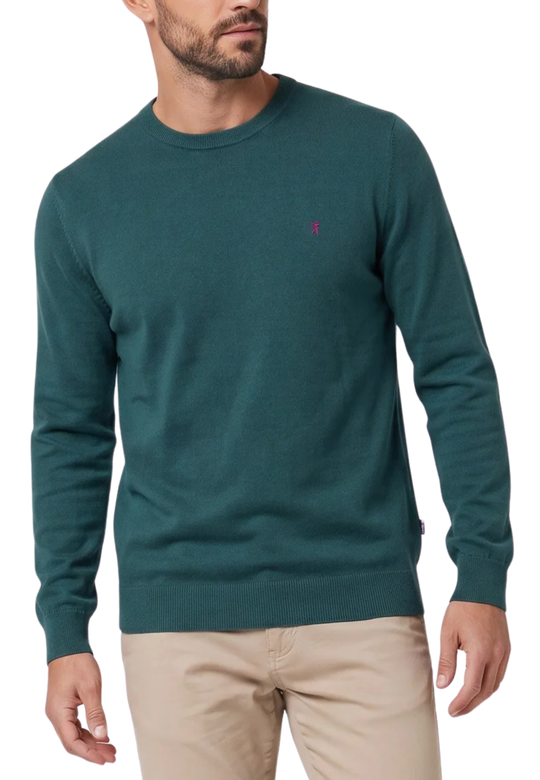 MAGLIA GIROCOLLO RASATA UOMO VERDE