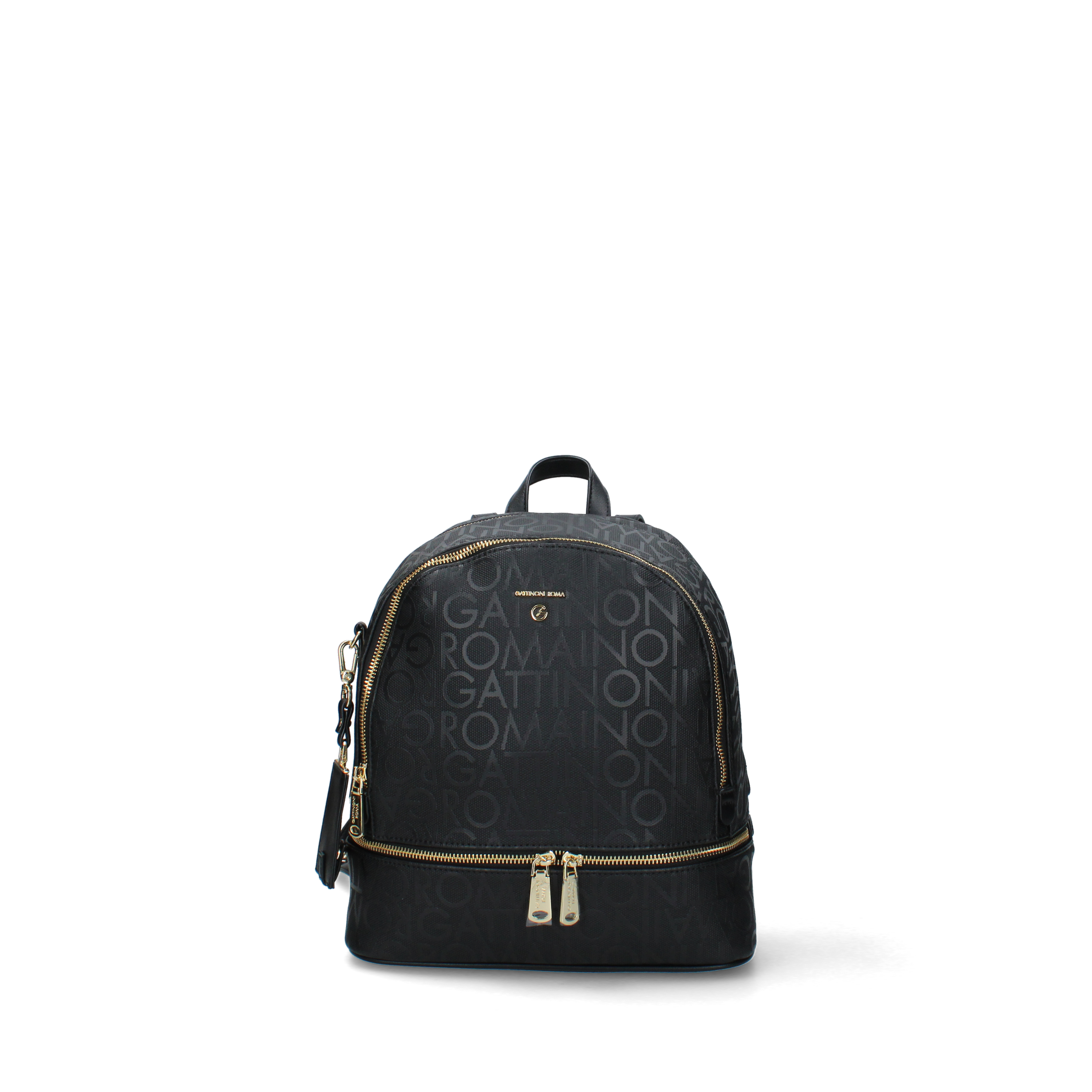 ZAINO CON LOGO ALL OVER DONNA NERO