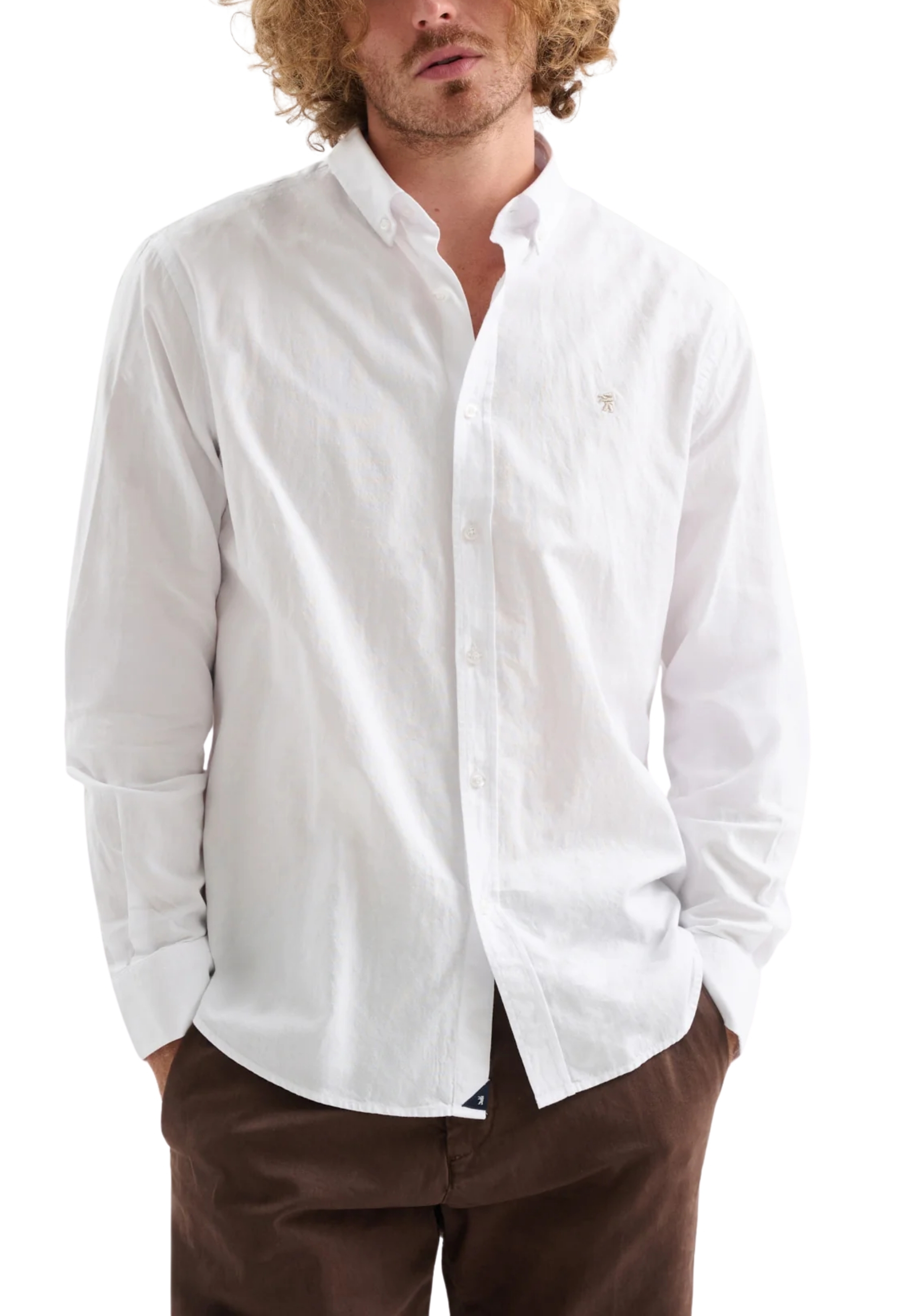CAMICIA ELEGANTE OXFORD UOMO BIANCO