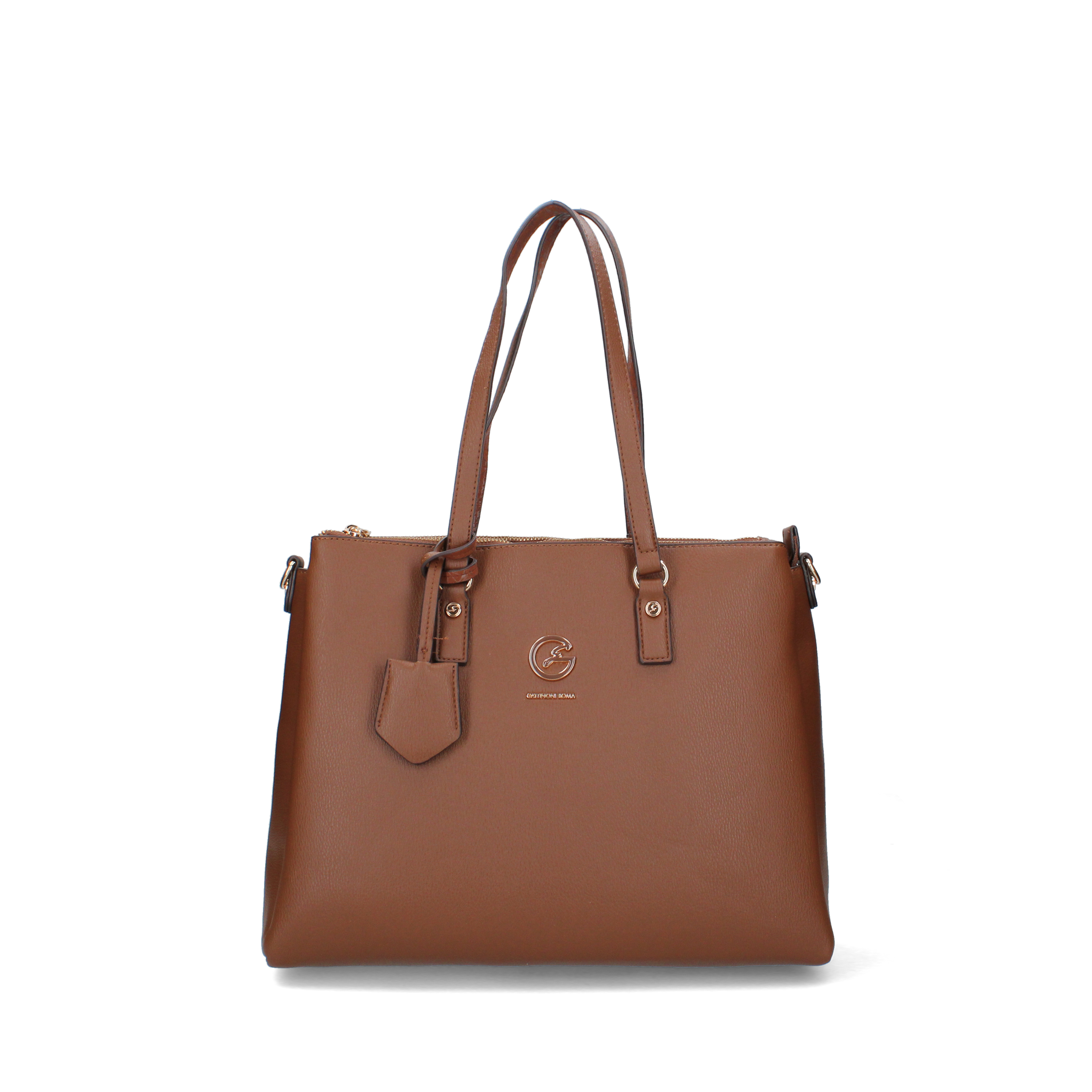BORSA SHOPPING IN ECOPELLE DONNA MARRONE