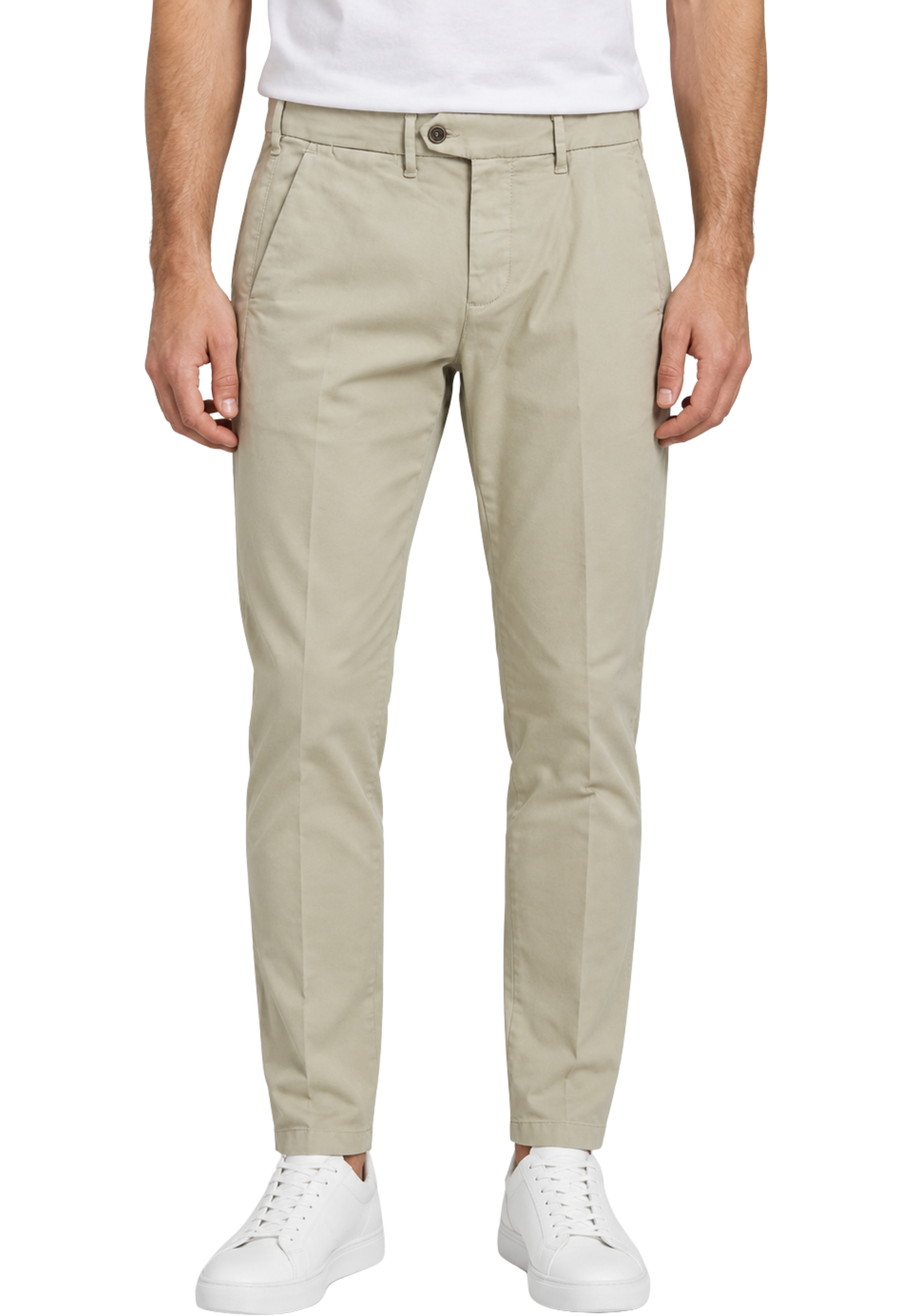 PANTALONI CHINO SLIM FIT UOMO BEIGE
