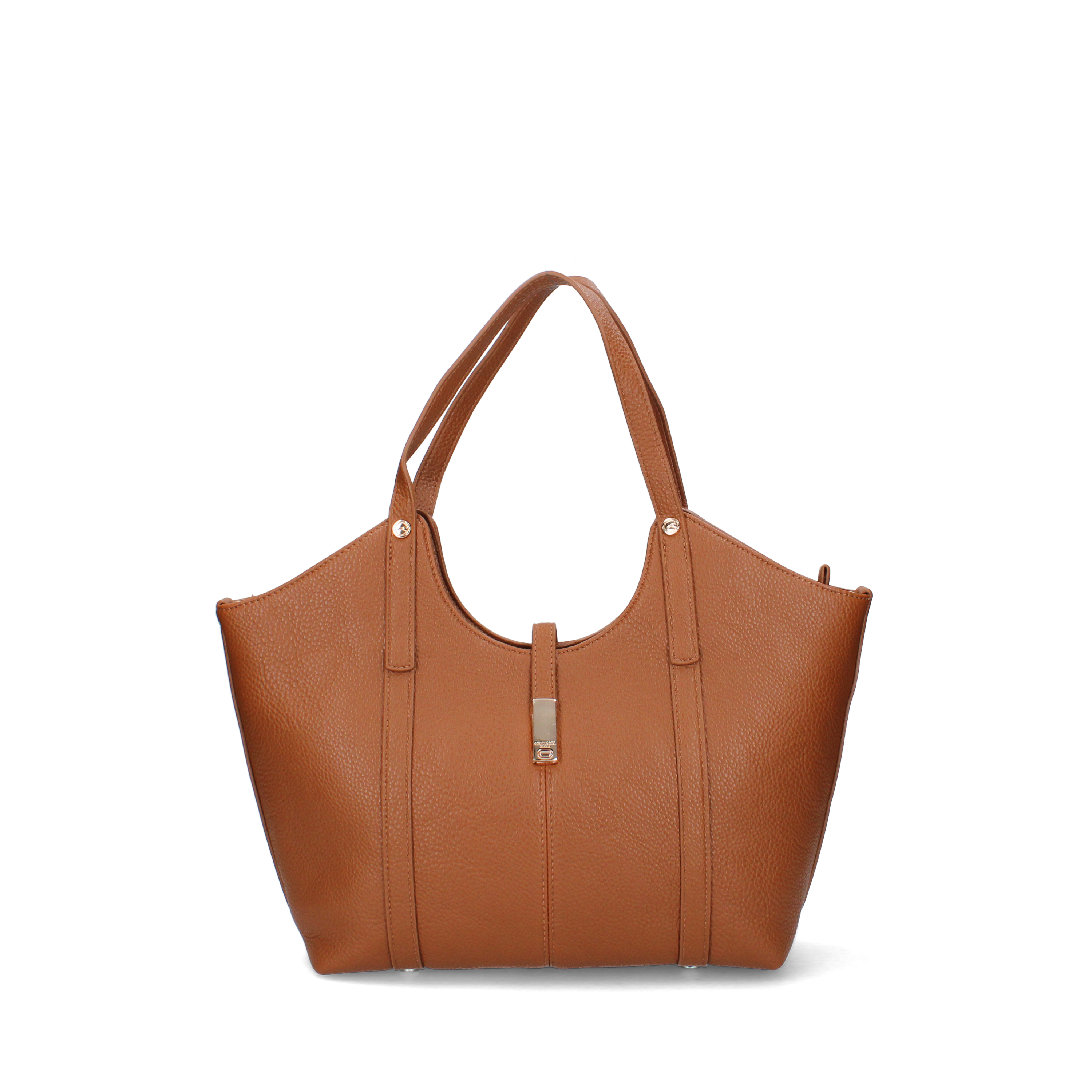BORSA SHOPPING CON FIBBIA DONNA MARRONE