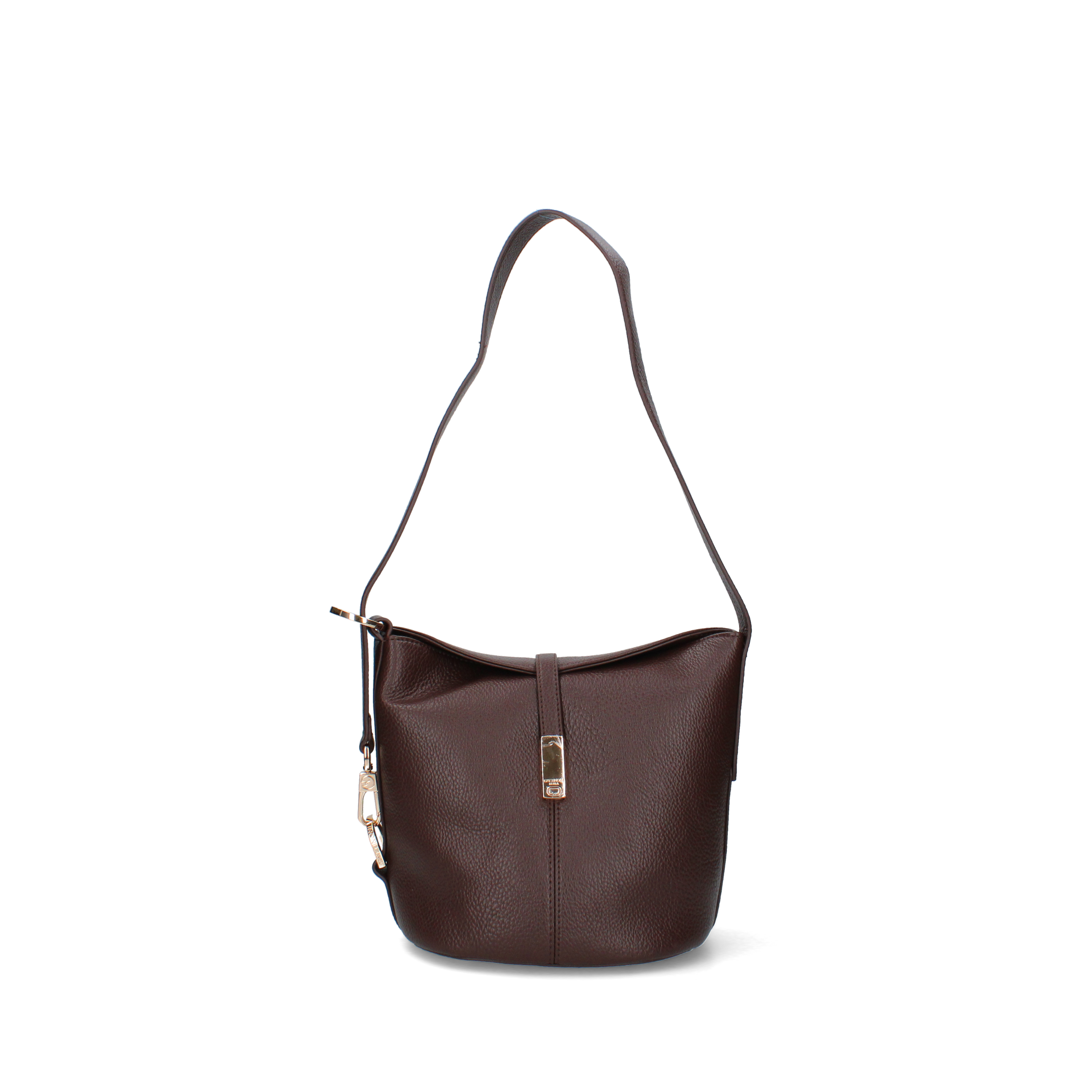 BORSA A SPALLA A SECCHIELLO DONNA MARRONE