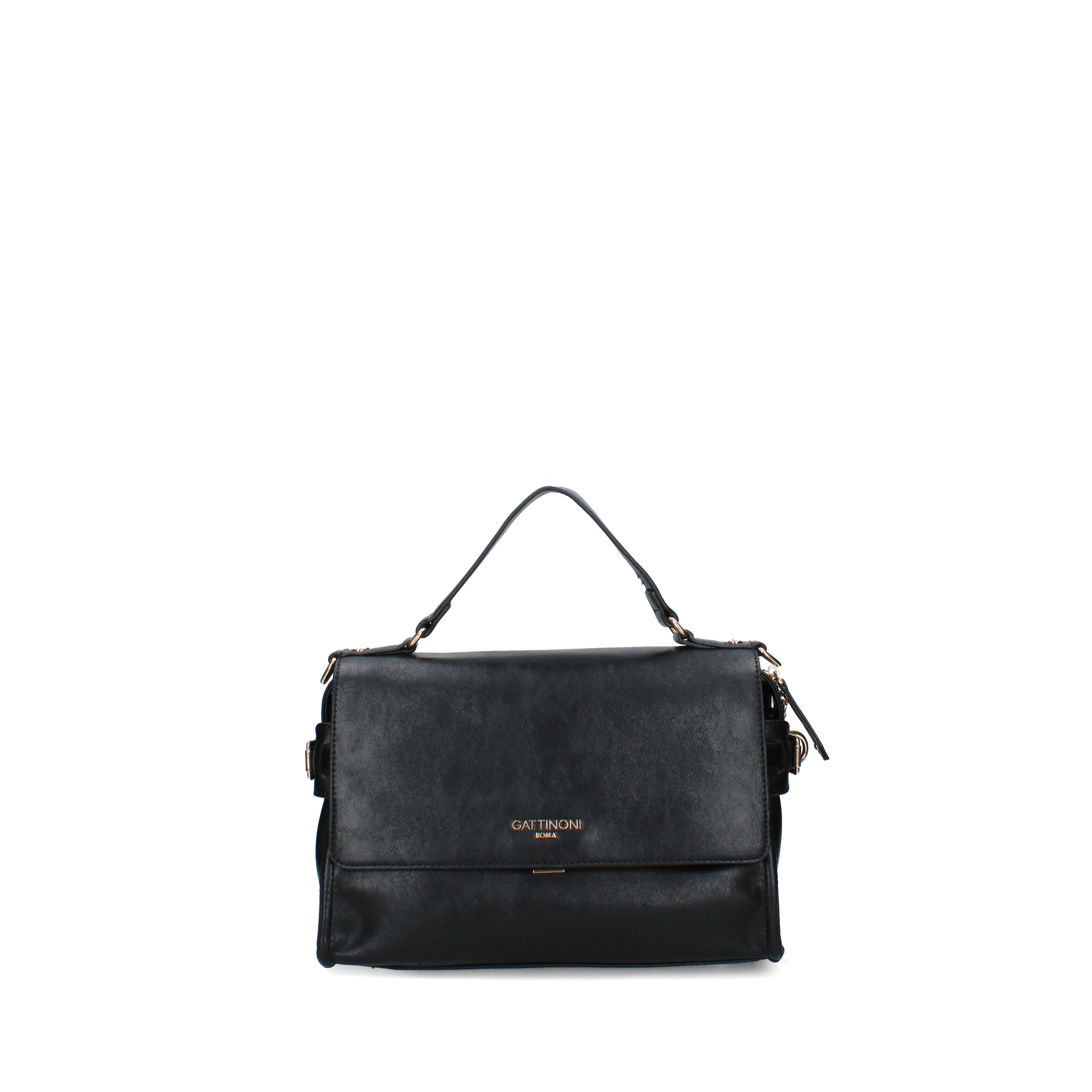 BORSA A MANO CON PATTA FRONTALE DONNA NERO