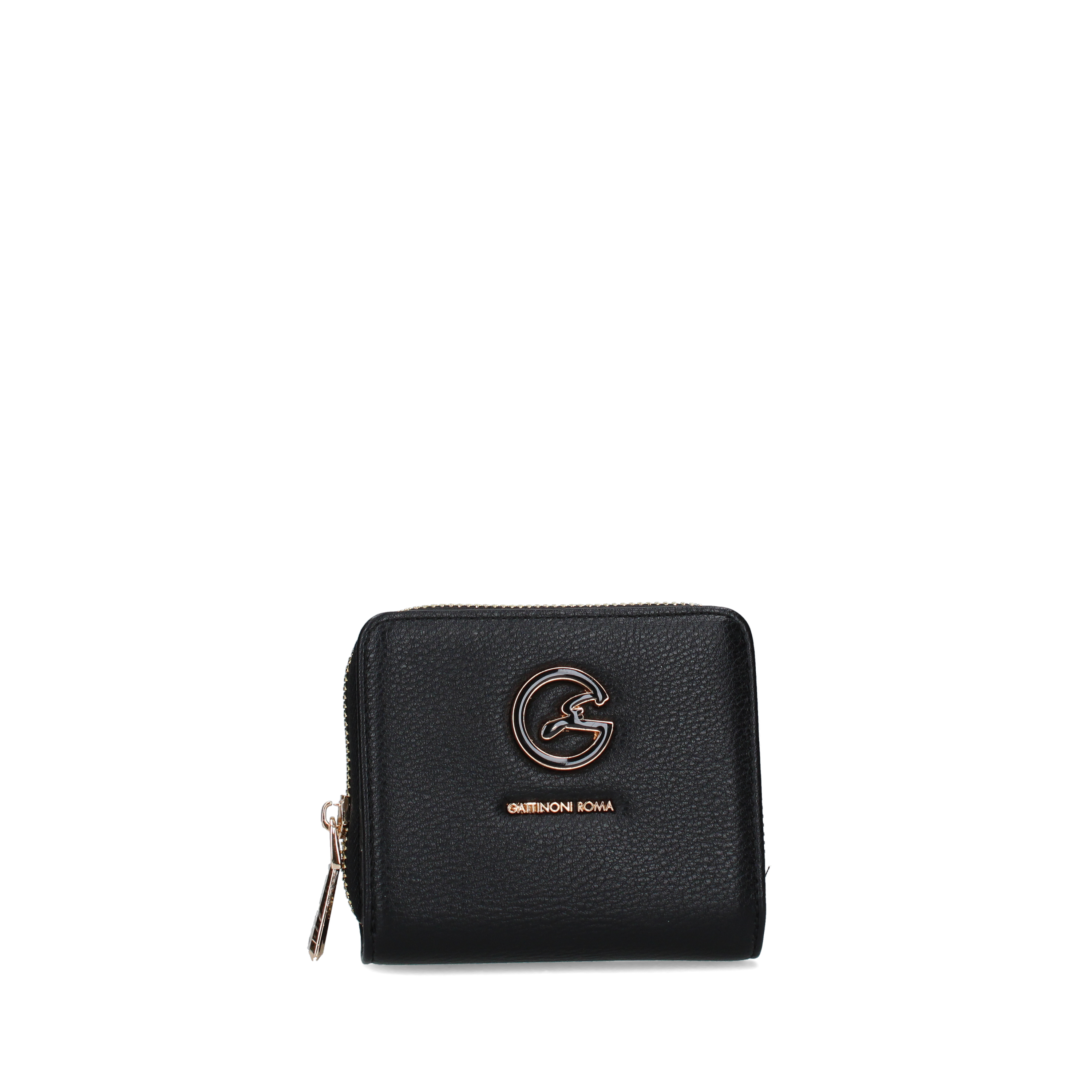 PORTAFOGLI PICCOLO CON ZIP PERIMETRALE DONNA NERO
