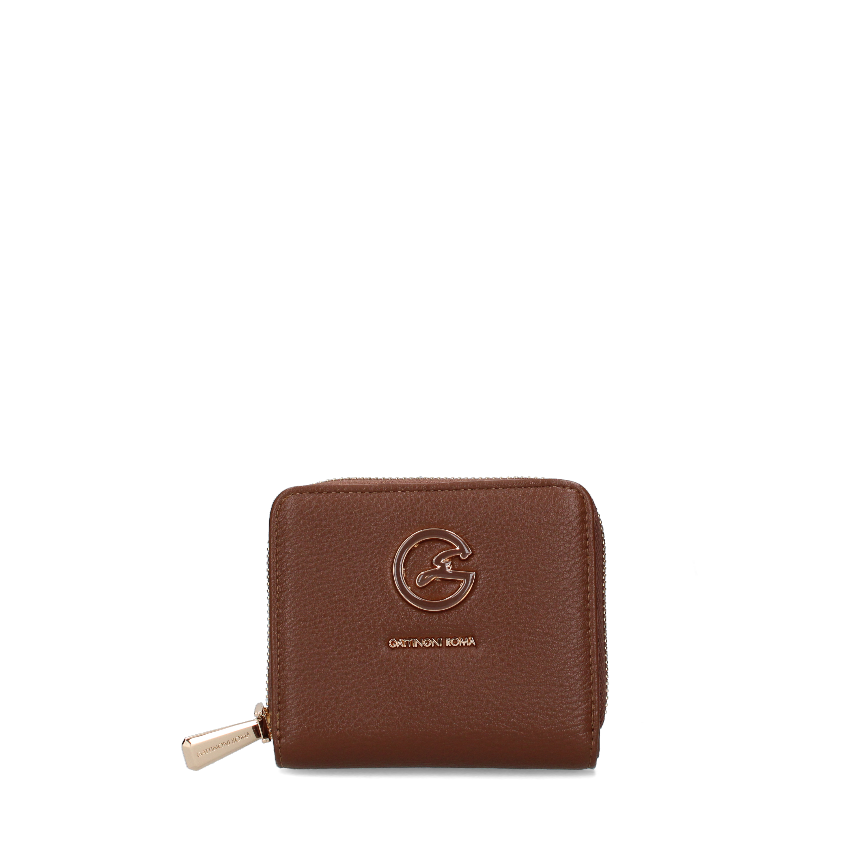PORTAFOGLI PICCOLO CON ZIP PERIMETRALE DONNA MARRONE