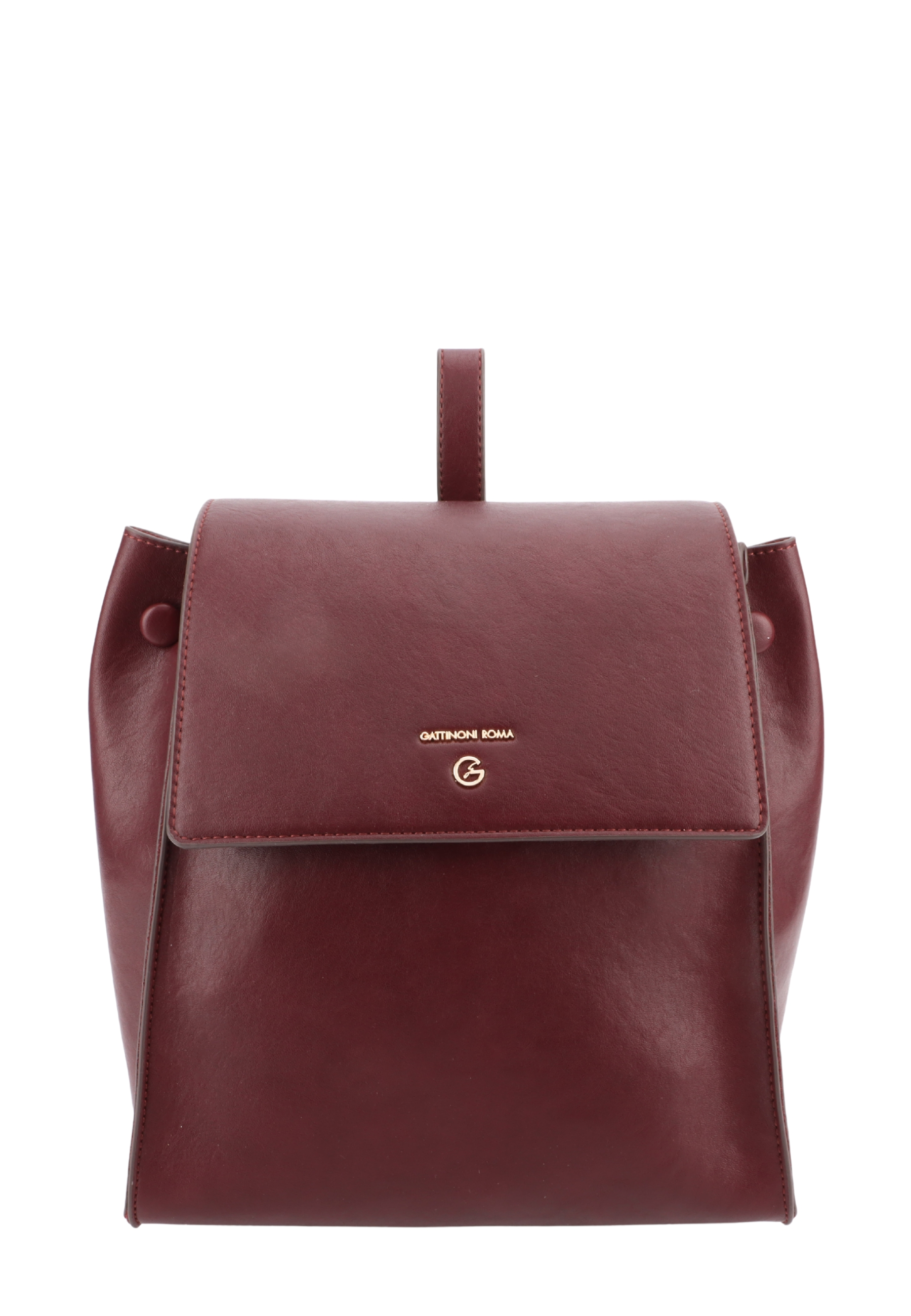 ZAINO CON PATTA FRONTALE E LINEA STRUTTURATA DONNA BORDEAUX