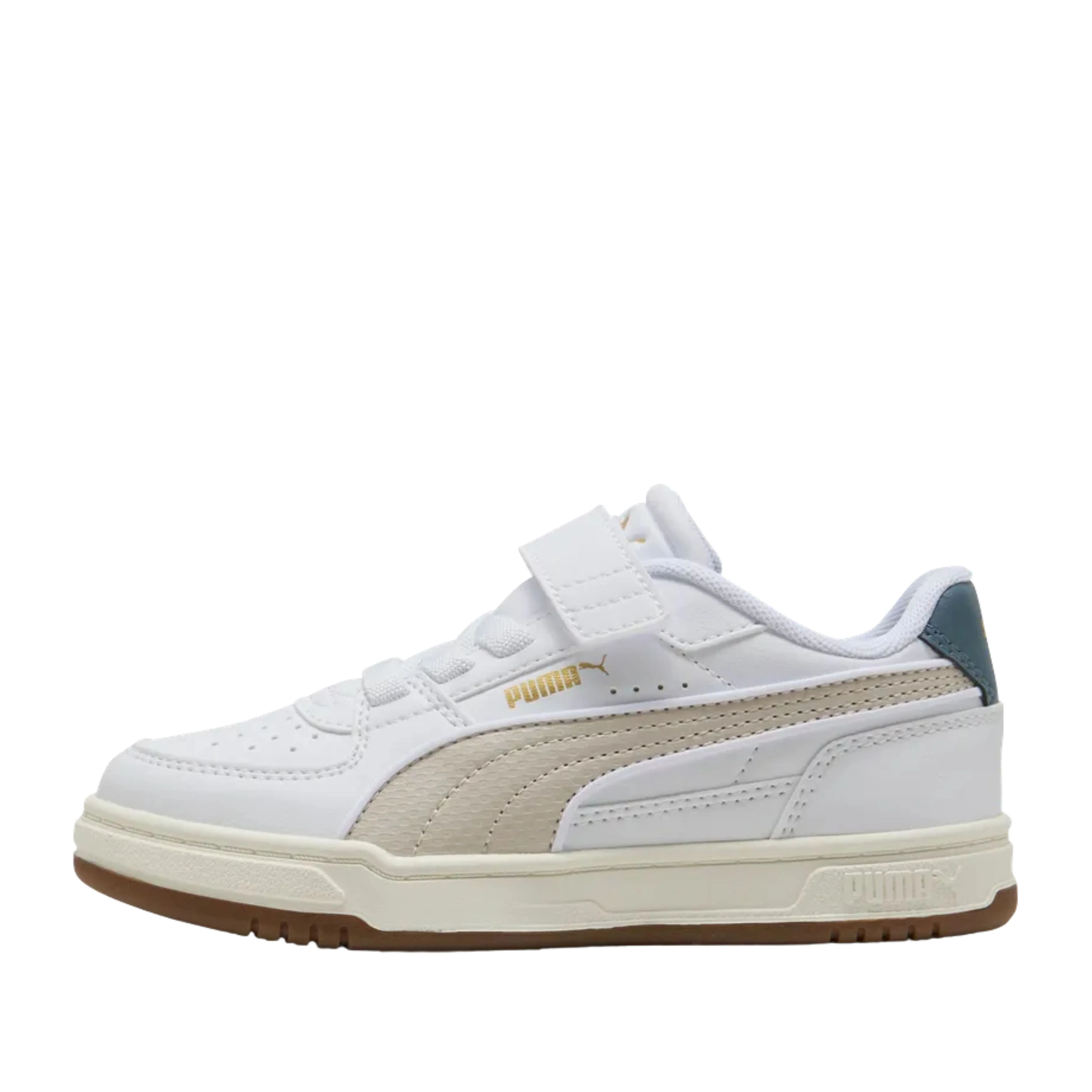 SNEAKERS BASSE CON STRAPPO UNISEX BAMBINO BIANCO