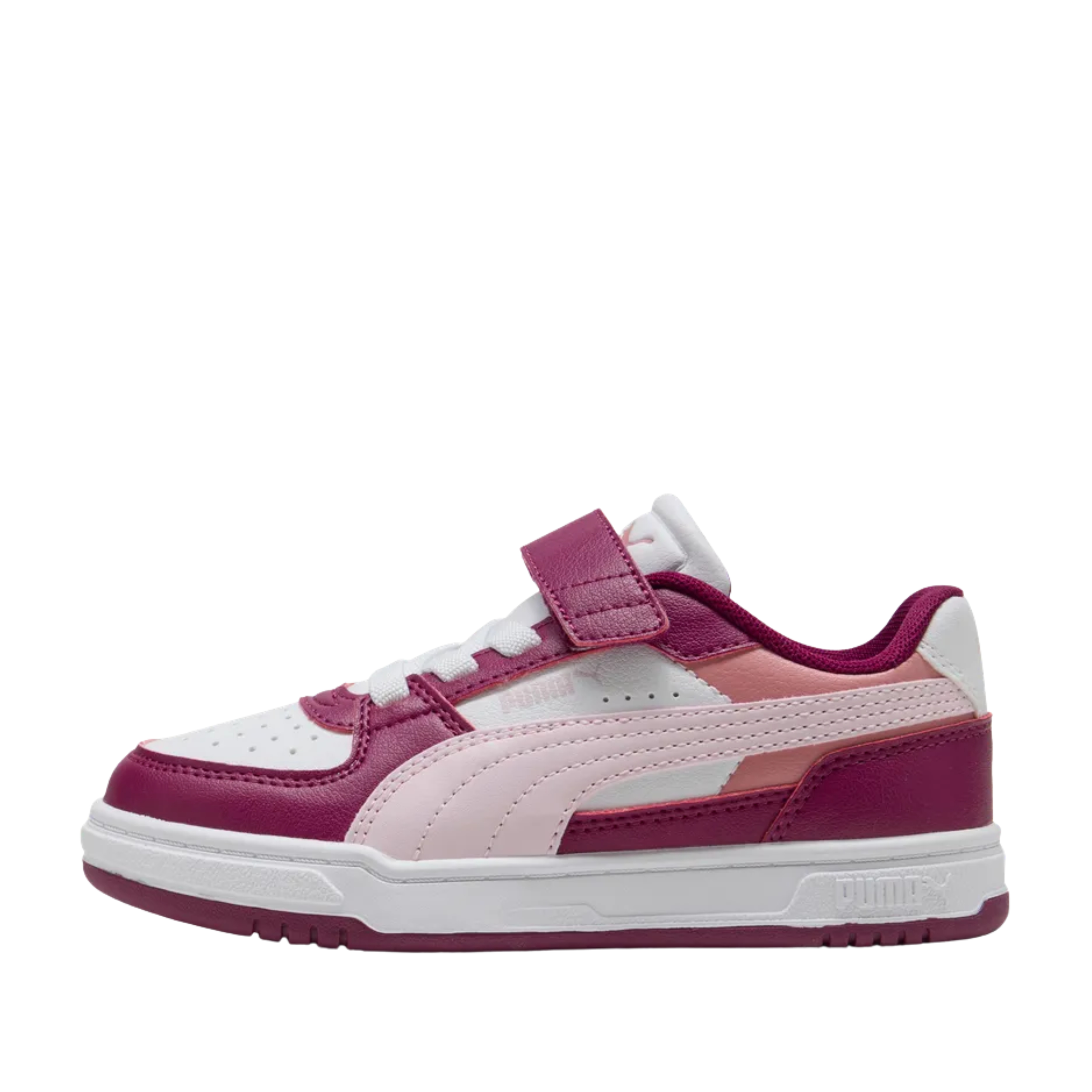 SNEAKERS BASSE COLOR BLOCK CON STRAPPO BAMBINO FUCSIA