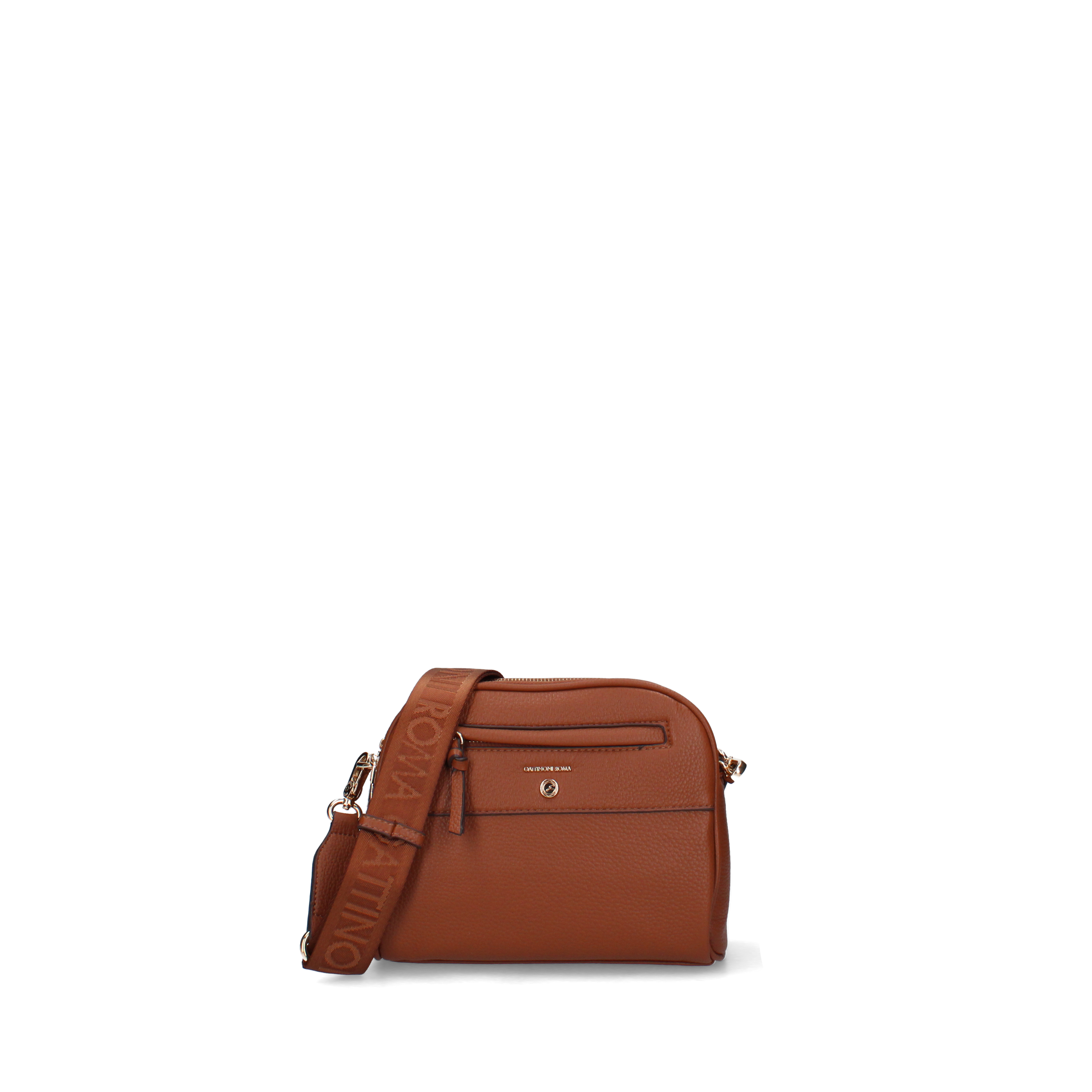 BORSA A TRACOLLA COMPATTA DONNA MARRONE