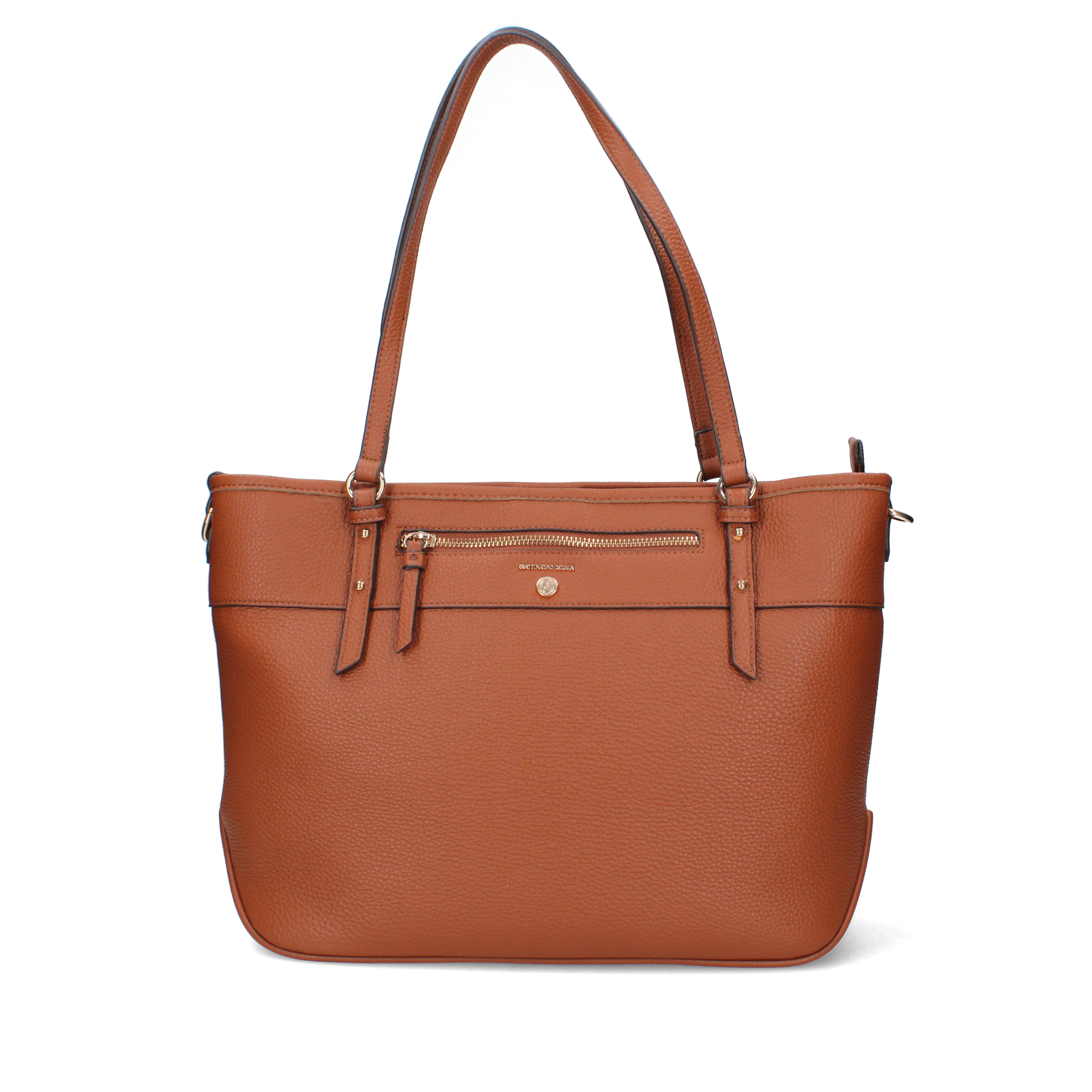BORSA SHOPPING CON TASCA FRONTALE DONNA MARRONE
