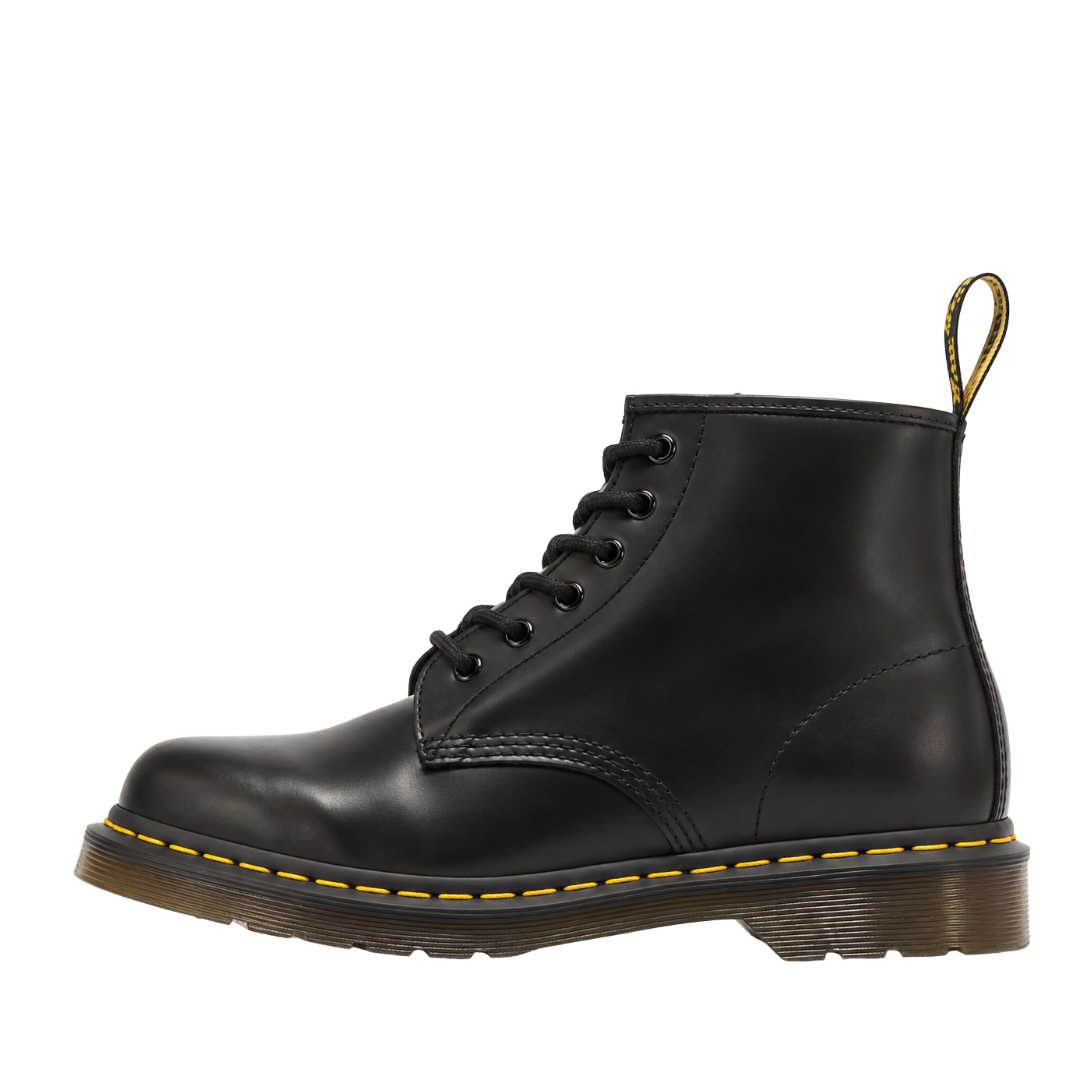 ANFIBI IN PELLE SMOOTH CON CUCITURE A CONTRASTO DONNA NERO
