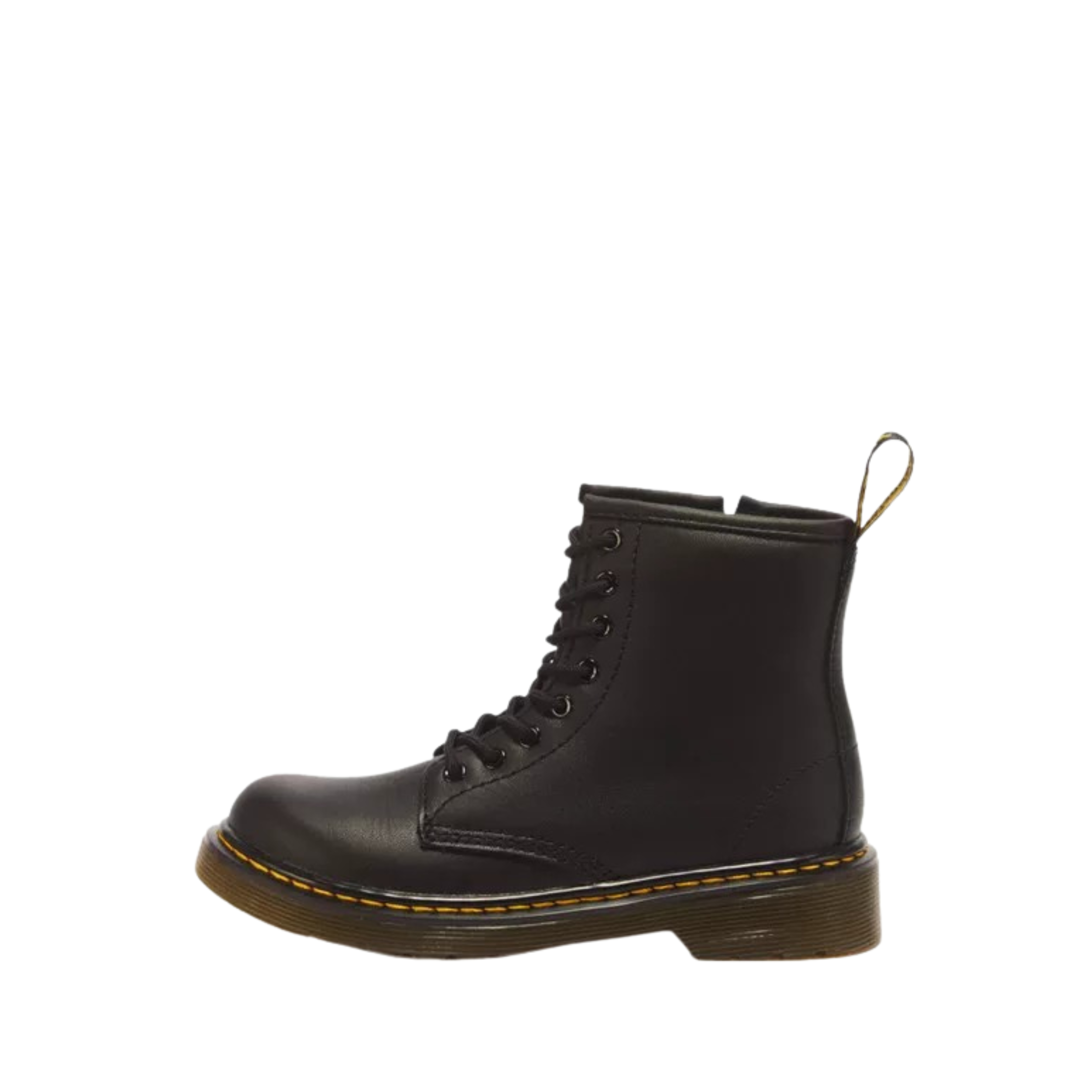 ANFIBI IN PELLE INDUSTRIAL BEAR CON CUCITURE A CONTRASTO UNISEX BAMBINO NERO