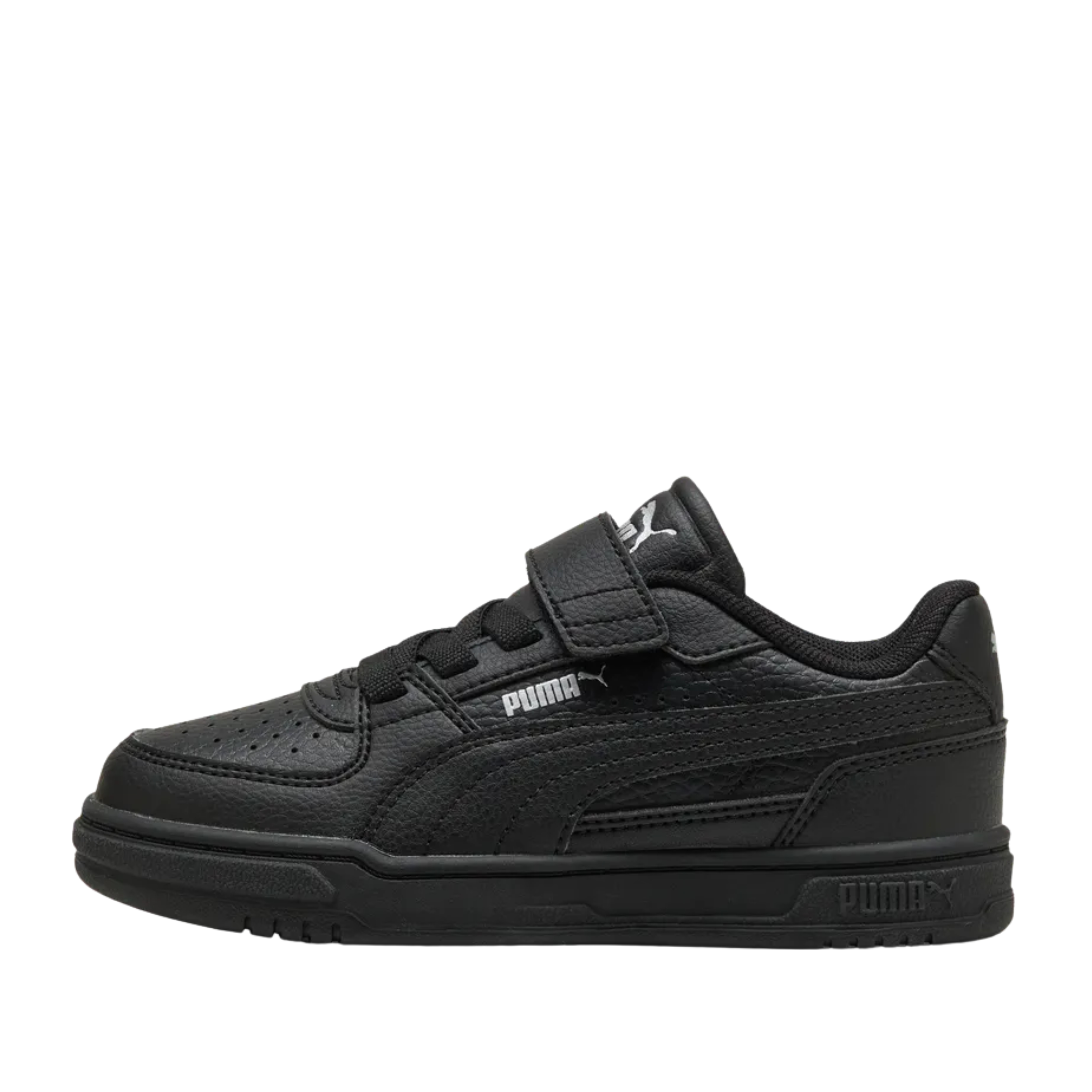SNEAKERS BASSE RETRÒ CON STRAPPO BAMBINO NERO