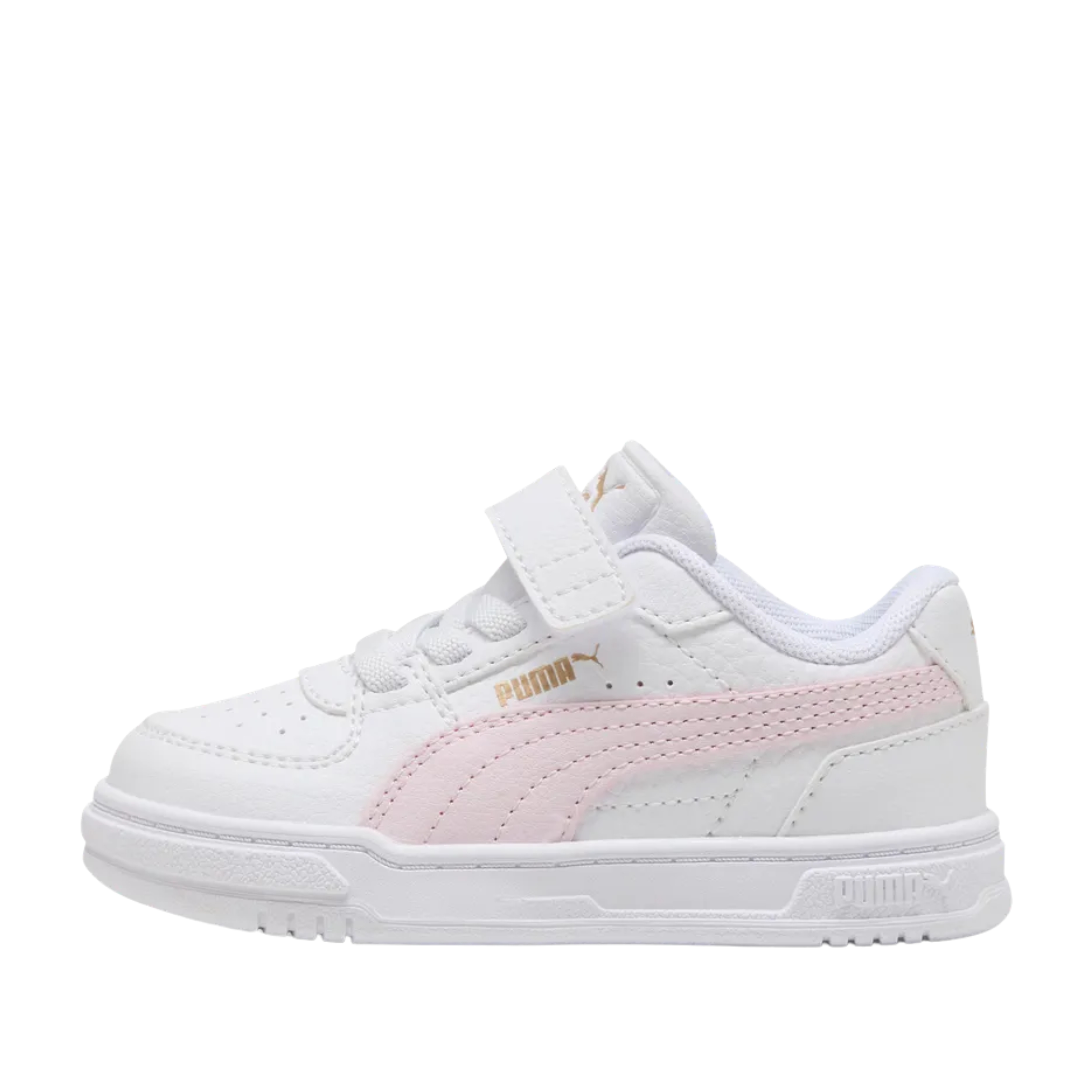 SNEAKERS BASSE PRIMI PASSI RETRÒ CON STRAPPO BAMBINA BIANCO