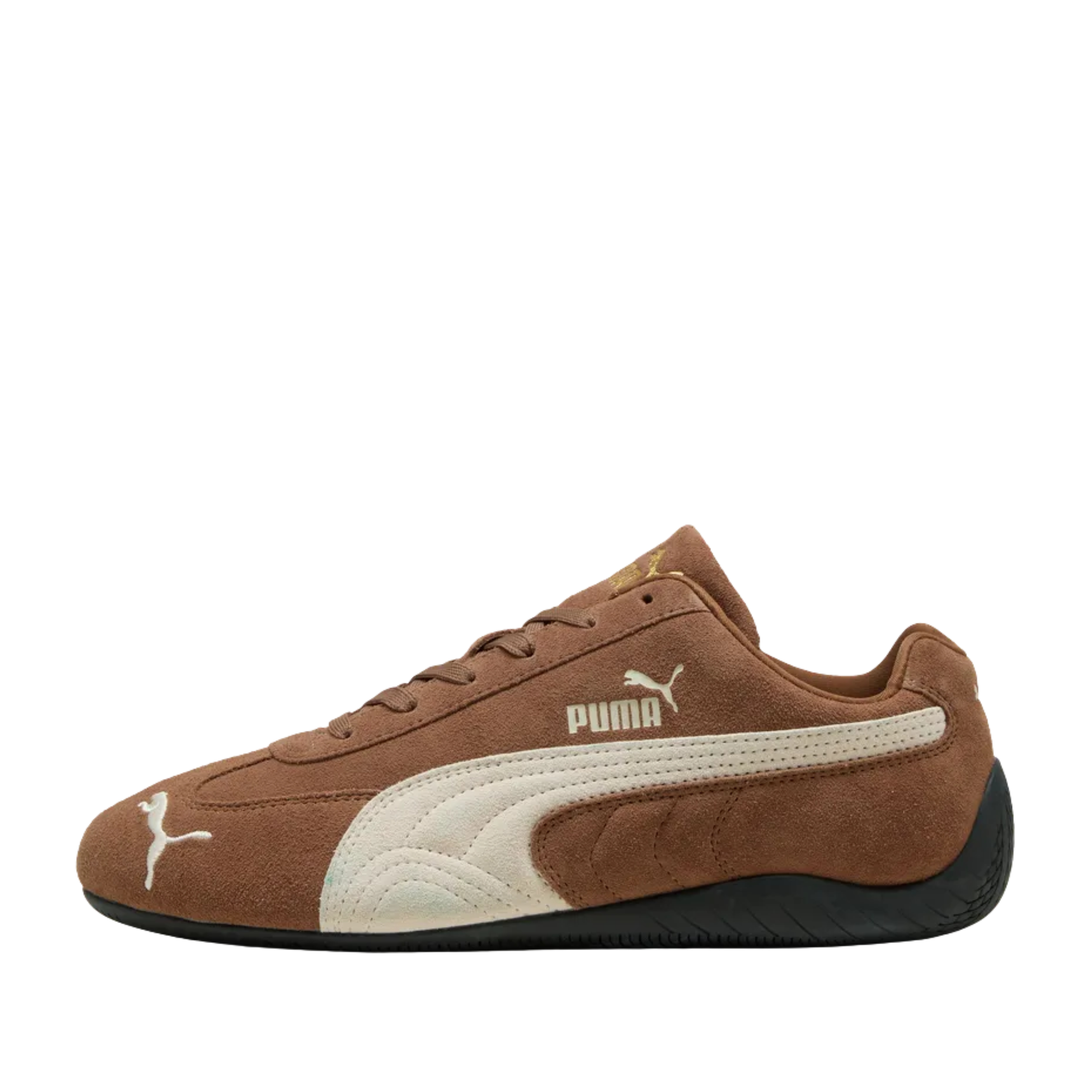 SNEAKERS BASSE IN PELLE SCAMOSCIATA STILE RACING DONNA MARRONE