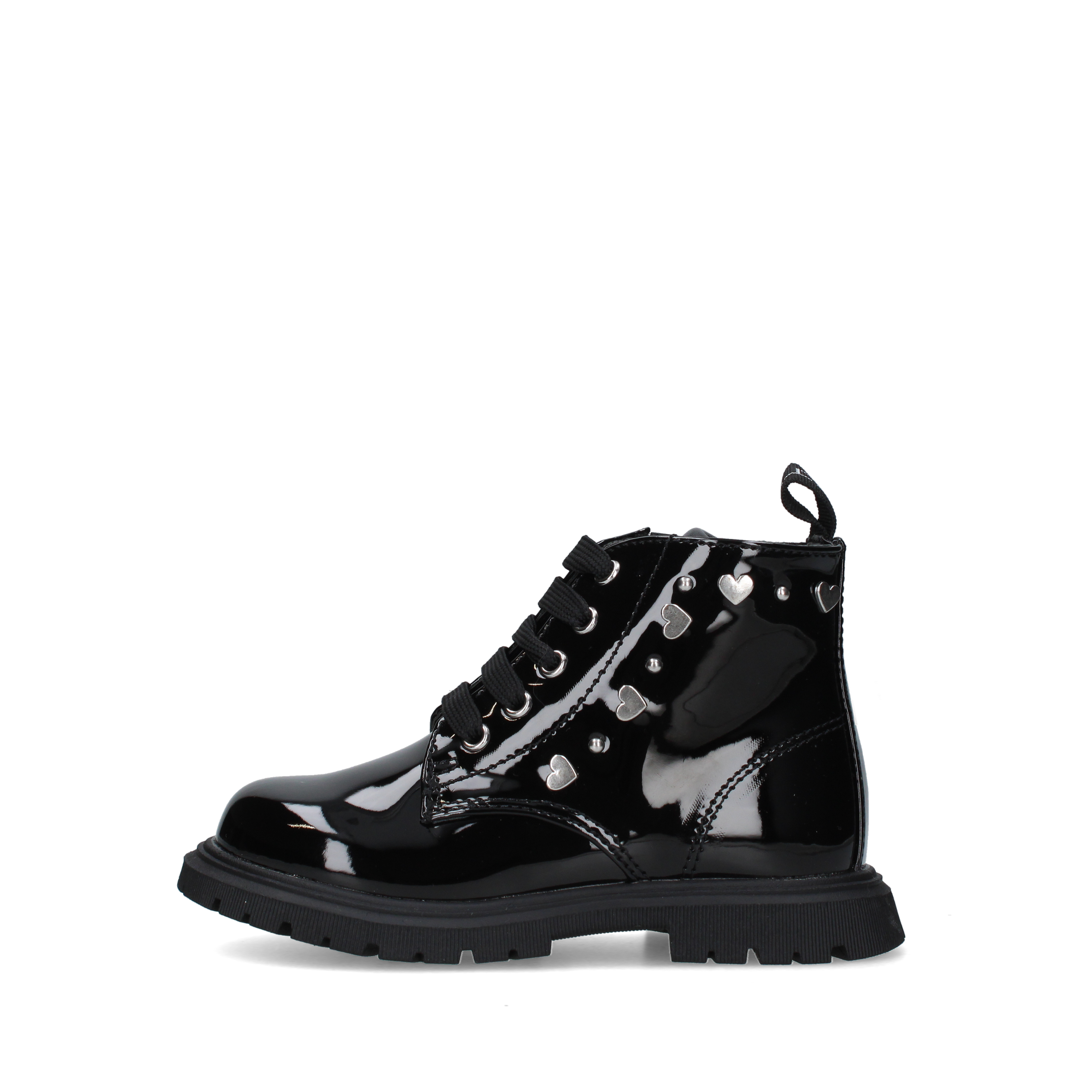 ANFIBI T-761 CON CUORICINI BAMBINA NERO