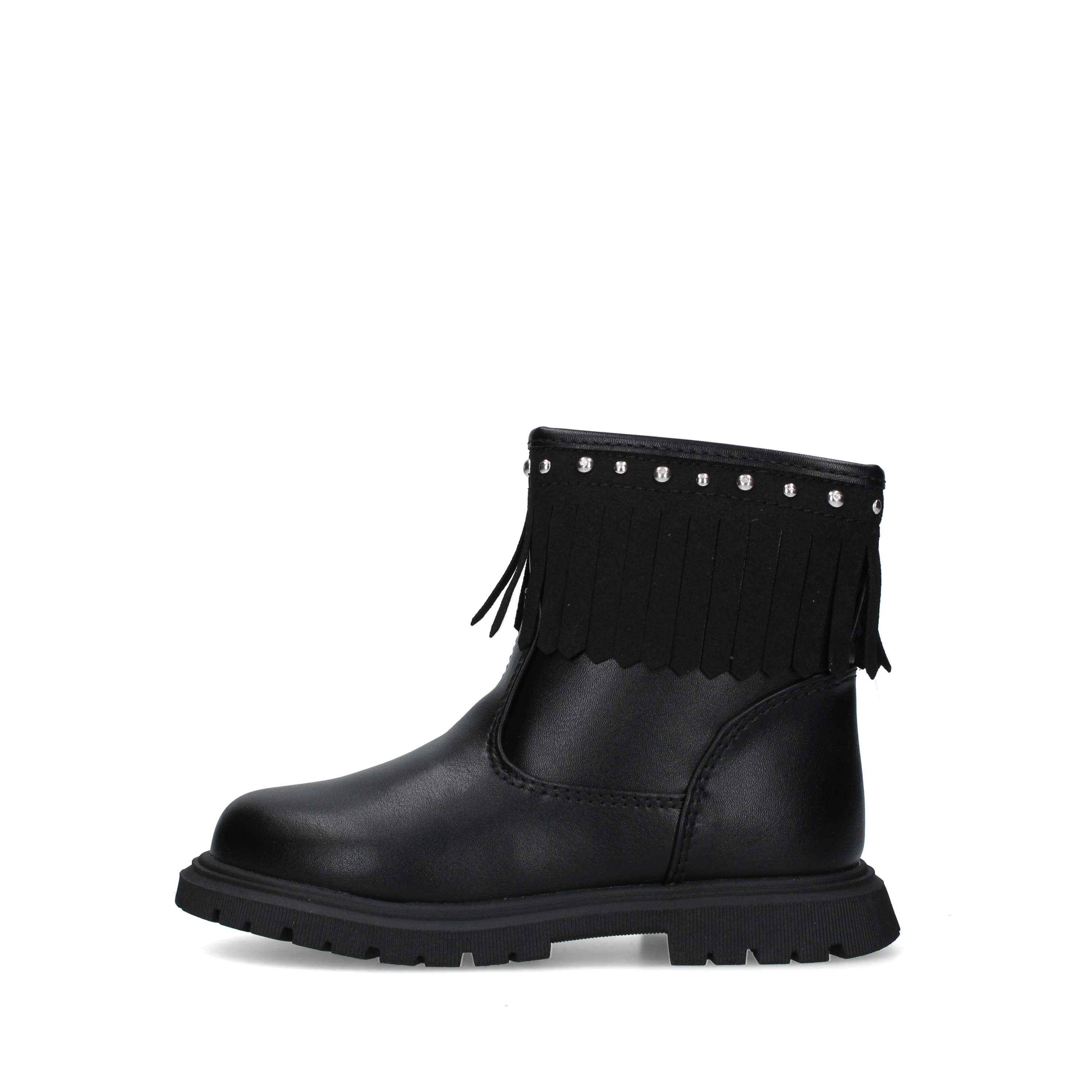 STIVALETTI T-768 CON FRANGE BAMBINA NERO